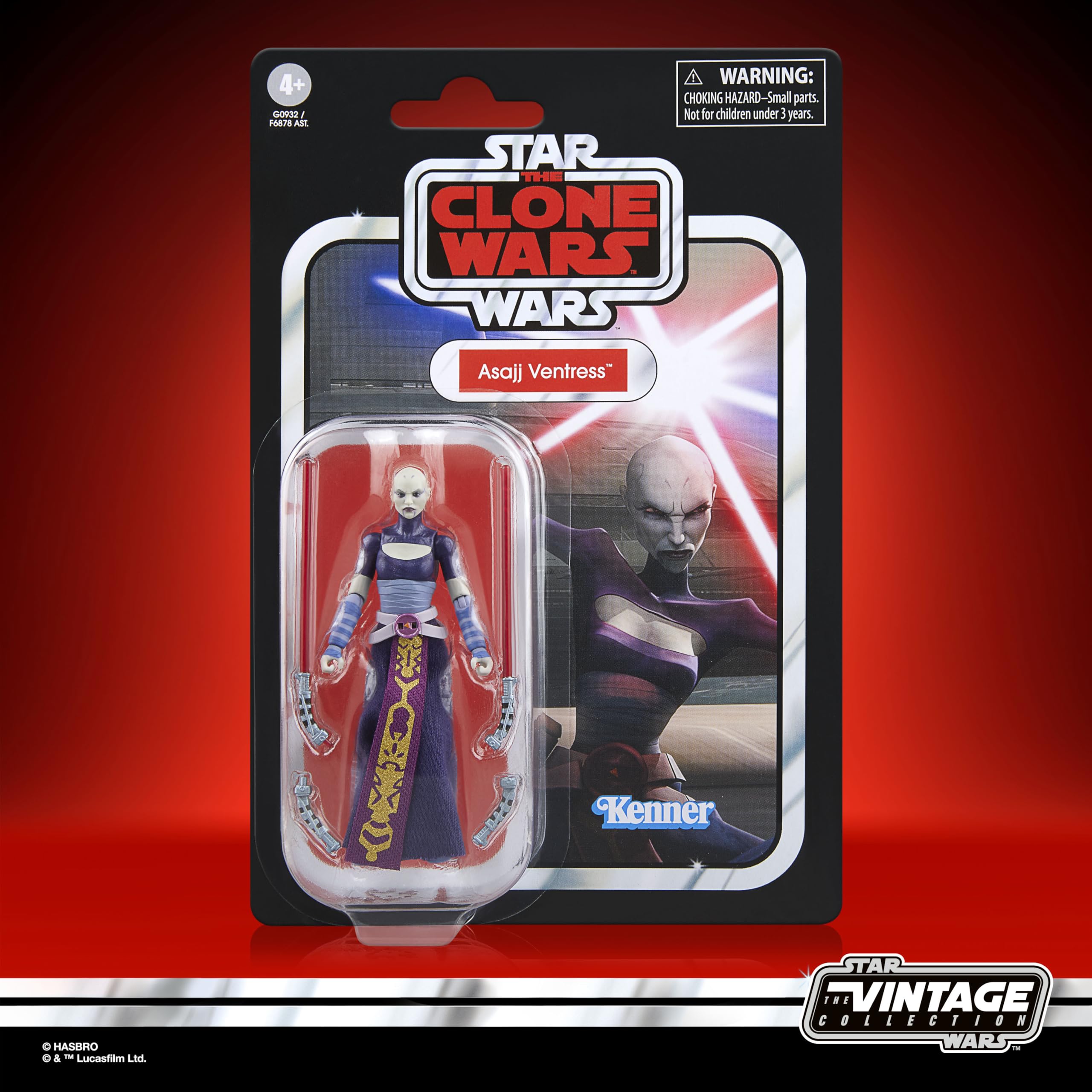 Star Wars The Vintage Collection Asajj Ventress Action Figure - 9.5-cm Scale, The Clone Wars 2