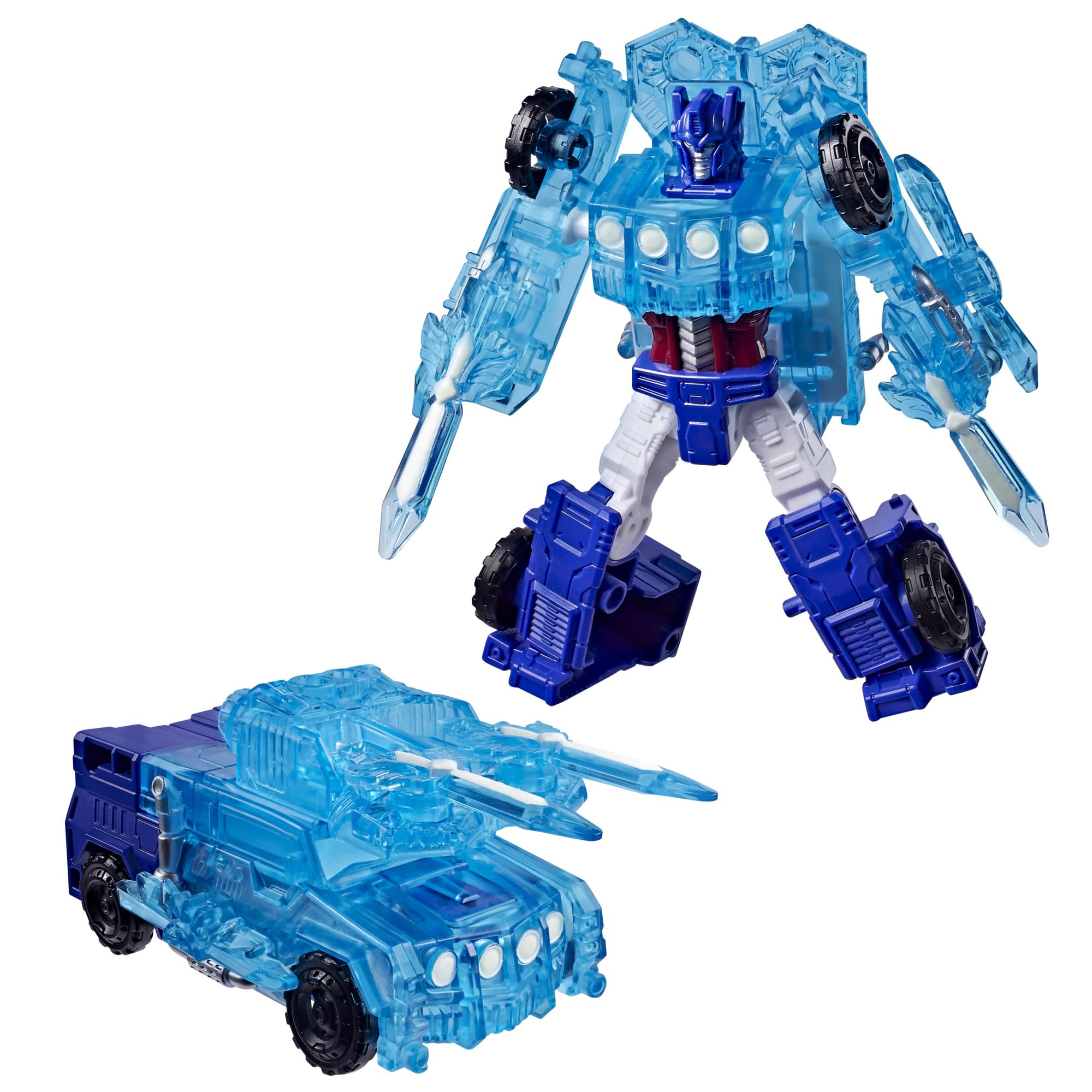 Transformers Energon Surge Optimus Prime Armored Cyber Changers Action Figure | 4-inch | Glow in the Dark 1