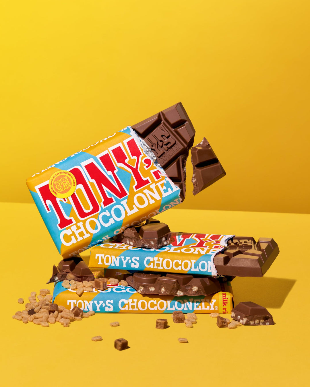 Tony's Chocolonely Milk Chocolate Rice Crispy Caramel Bar - 180g