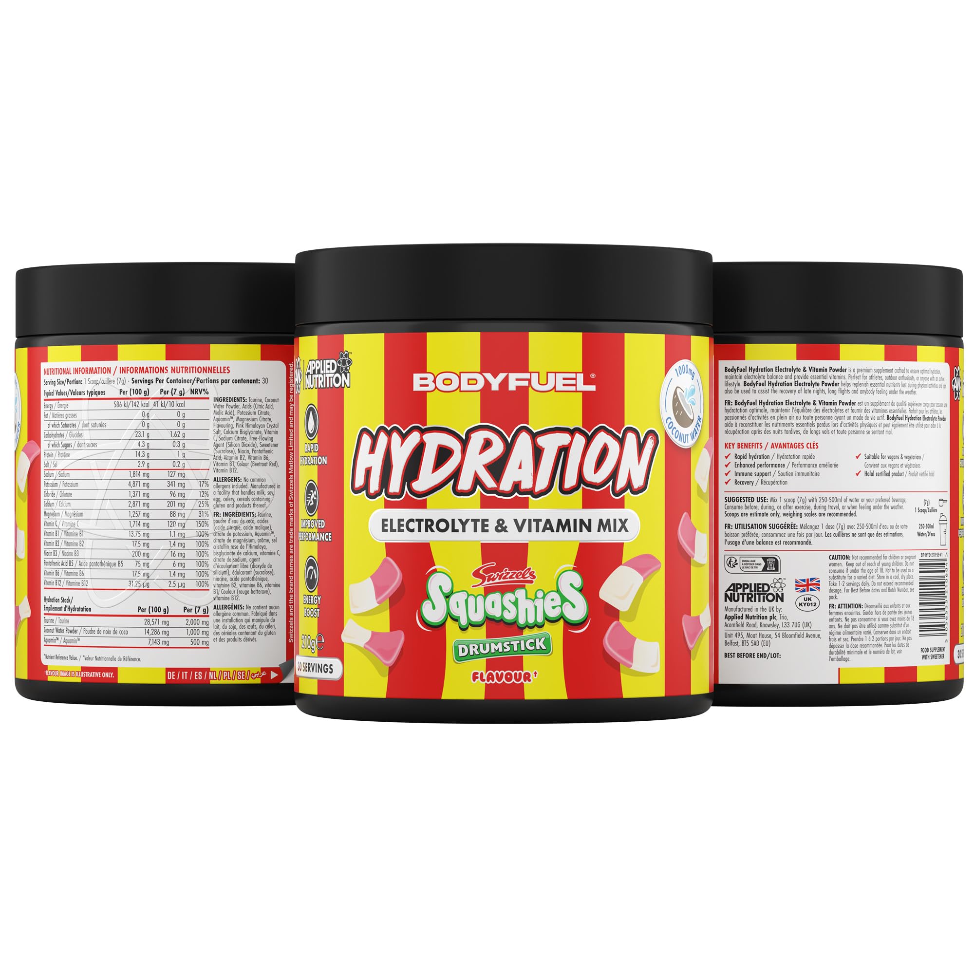Applied Nutrition BodyFuel Hydration Electrolyte & Vitamin Powder - 30 Servings | Vegan & Halal Certified 6