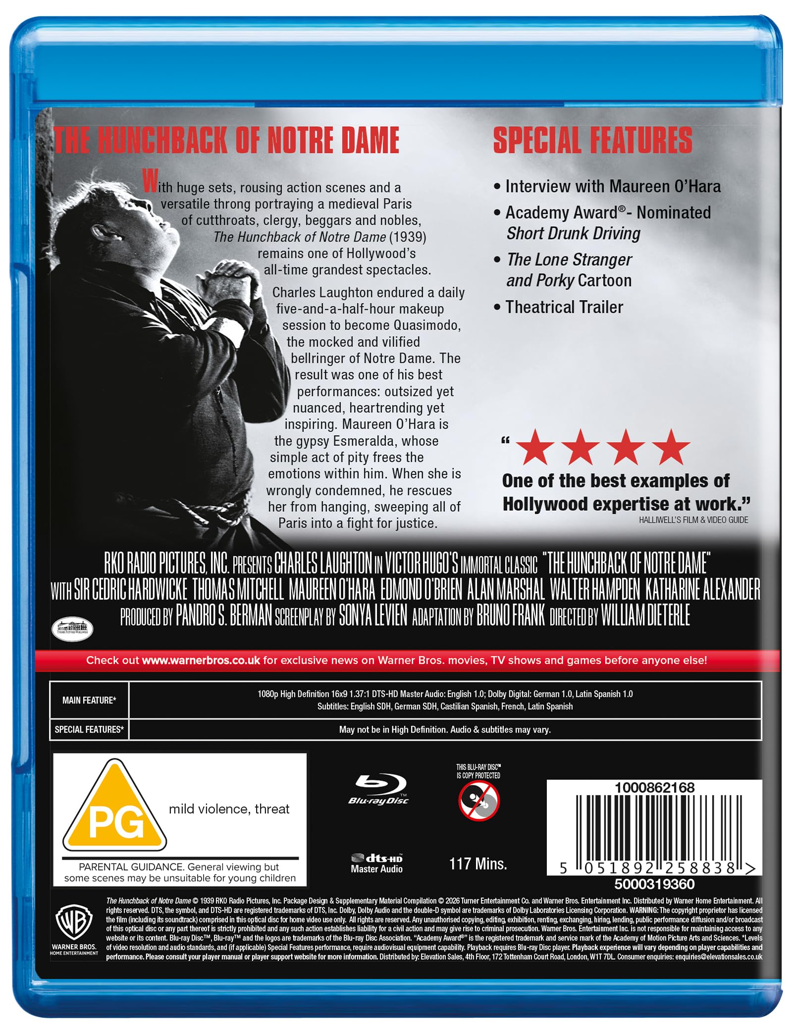 The Hunchback of Notre Dame [Blu-ray]