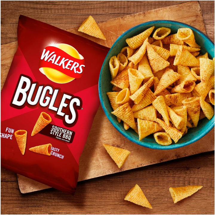 Walkers Bugles Southern Style BBQ Flavour Crisps, 110g Sharing Bag