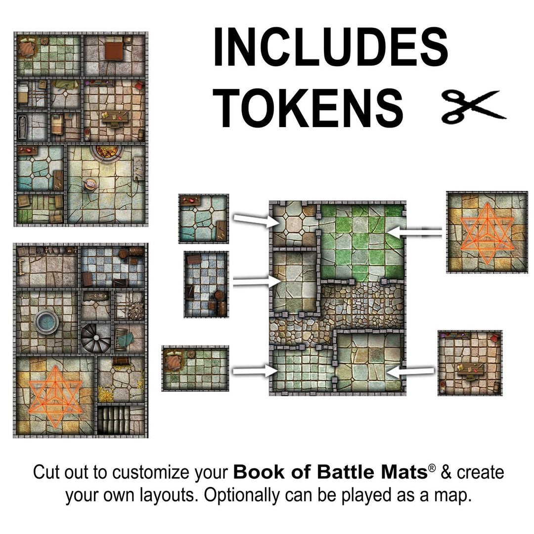 Loke BattleMats Big Book of Battle Mats Cells & Shrines