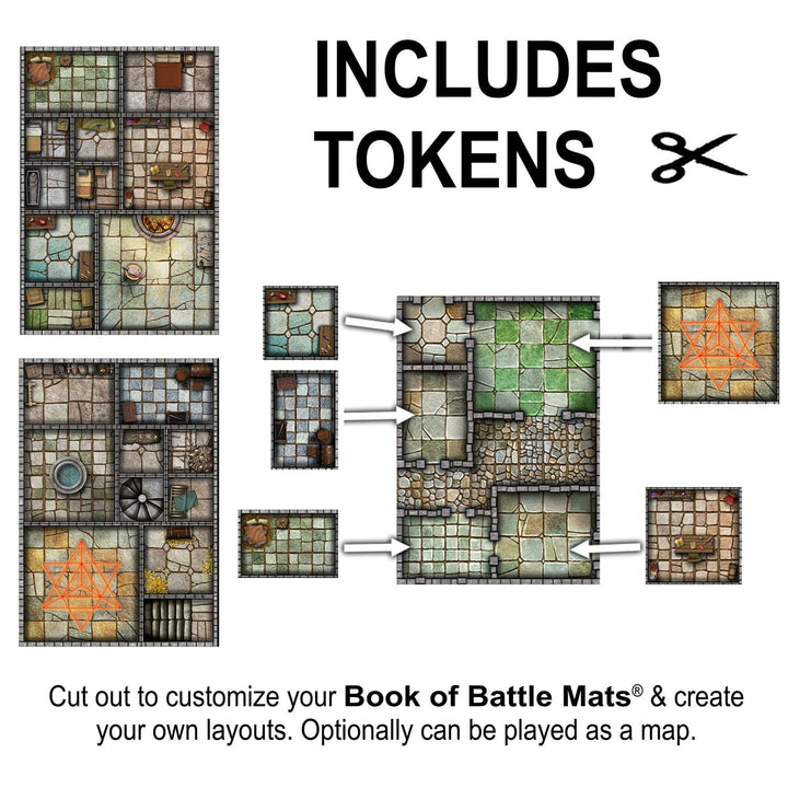 Loke BattleMats Big Book of Battle Mats Cells & Shrines