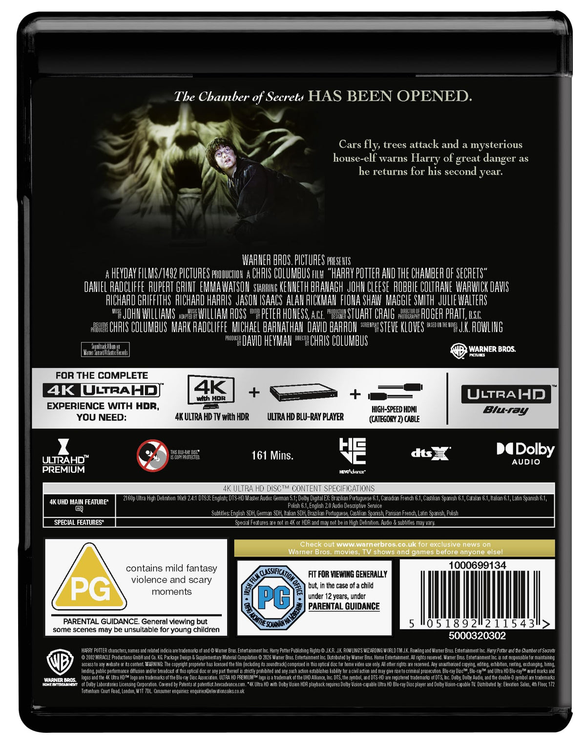 Harry Potter and the Chamber of Secrets [4K UHD Blu-ray]
