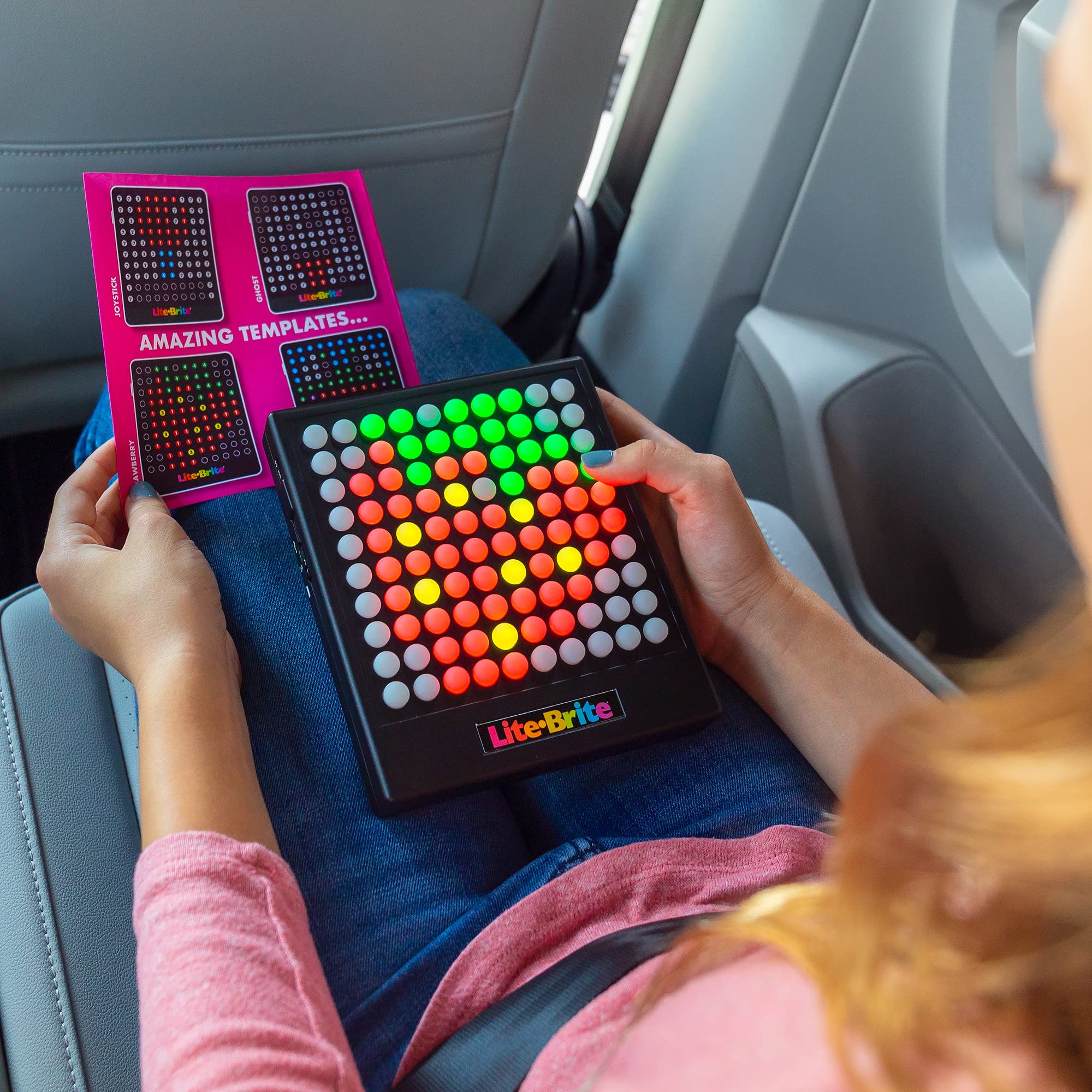 Lite Brite Basic Fun LED Light Up Drawing Board - 7 Colors, 5 Animations | Ages 6+ 6