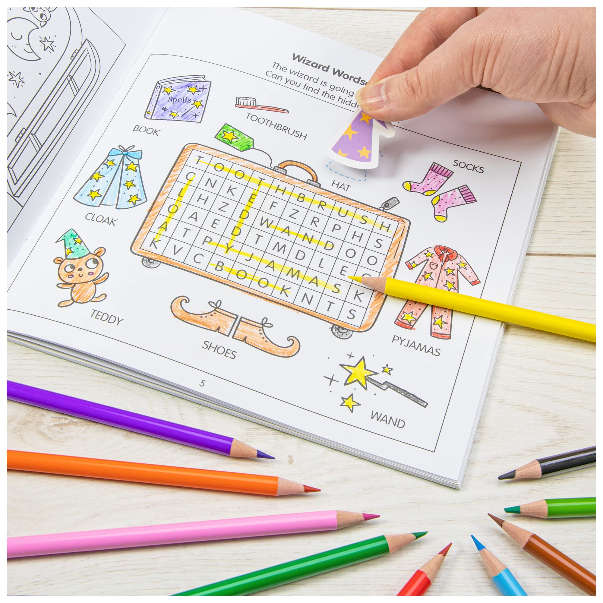 Galt Travel Activity Case - Mess-Free Activities for Ages 3+ | Includes 4 Books & 10 Pencils 3