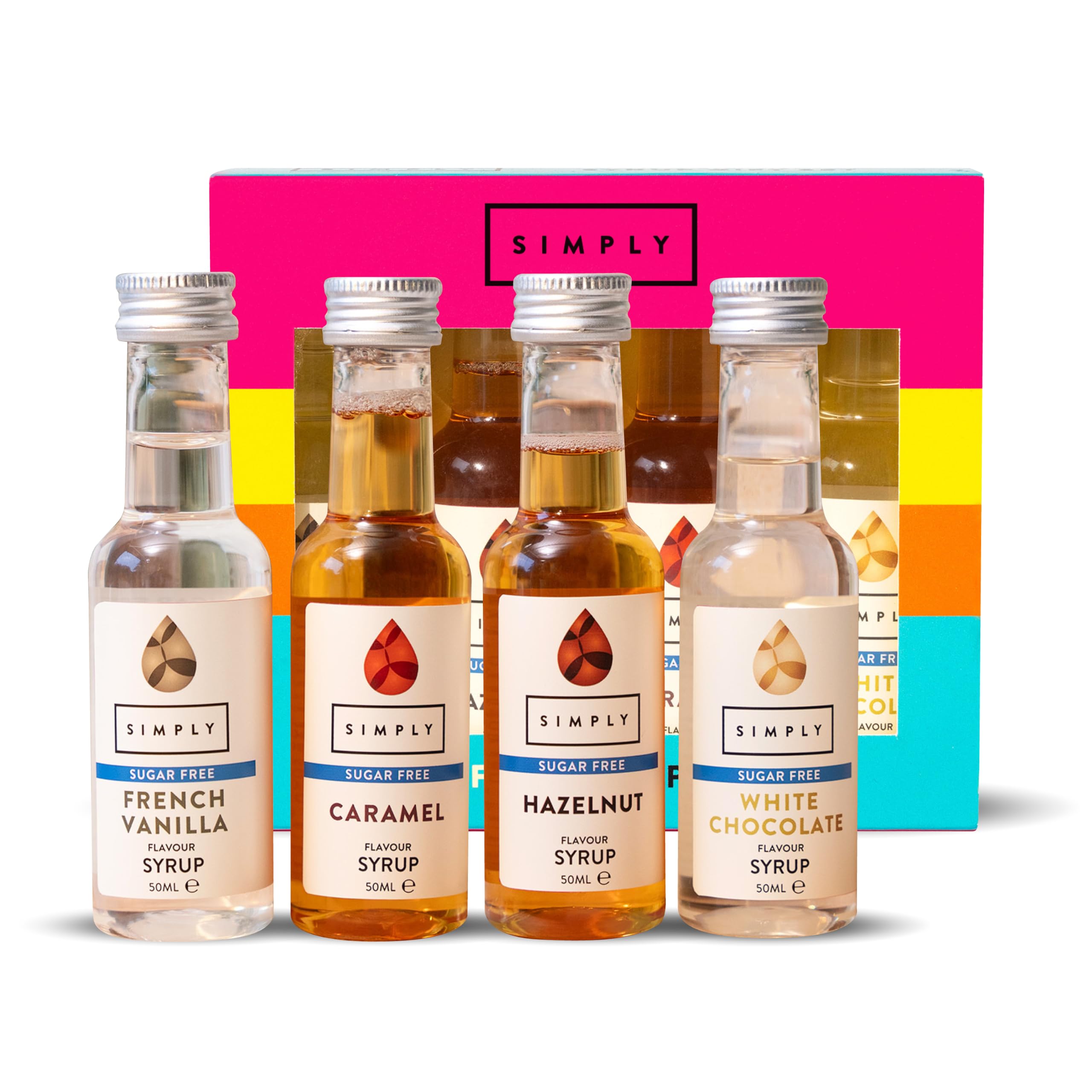 Simply Sugar Free Coffee Syrup Gift Set - 4 x 50ml Flavors 3