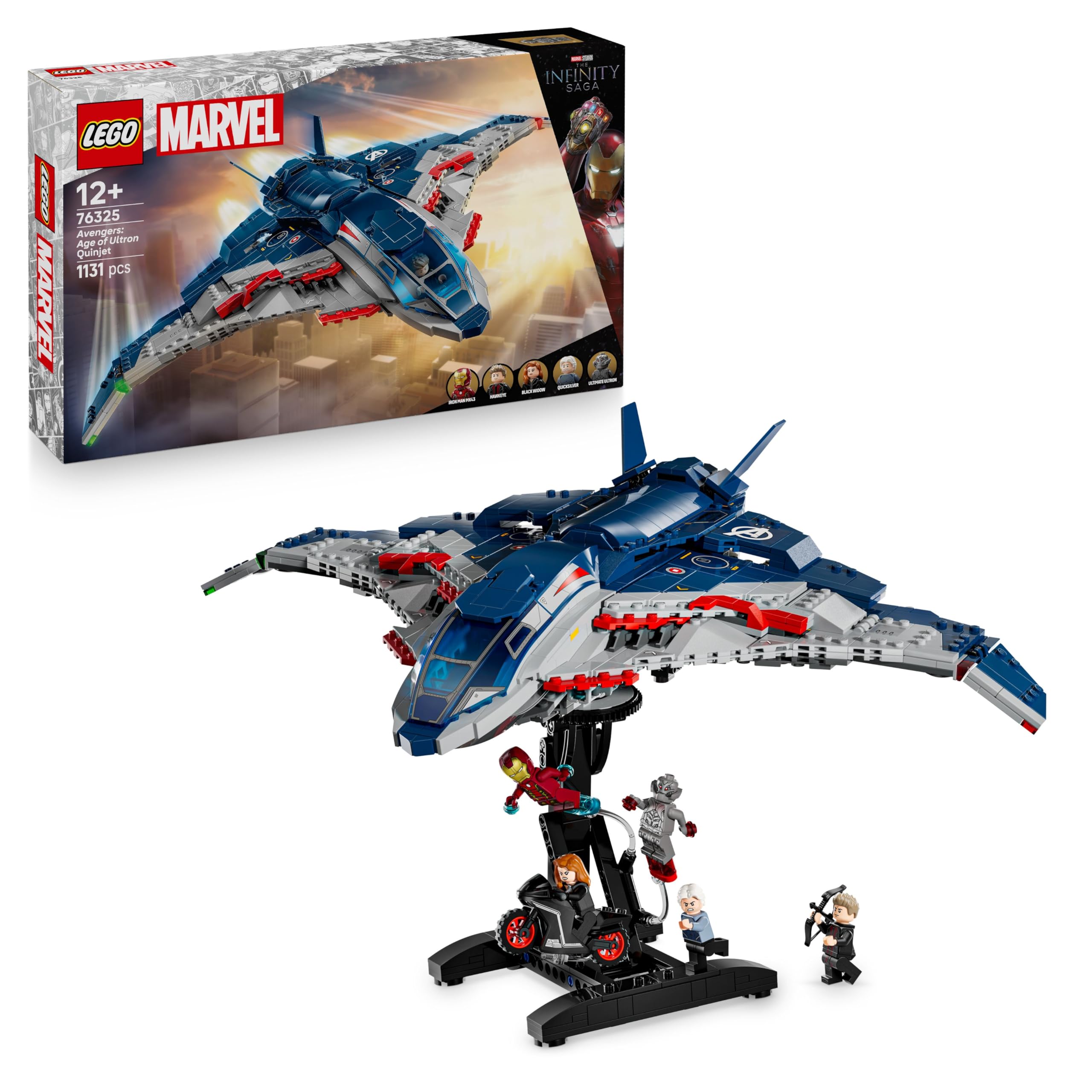 LEGO Marvel Avengers: Age of Ultron Quinjet - Buildable Super Hero Plane with 5 Minifigures 1