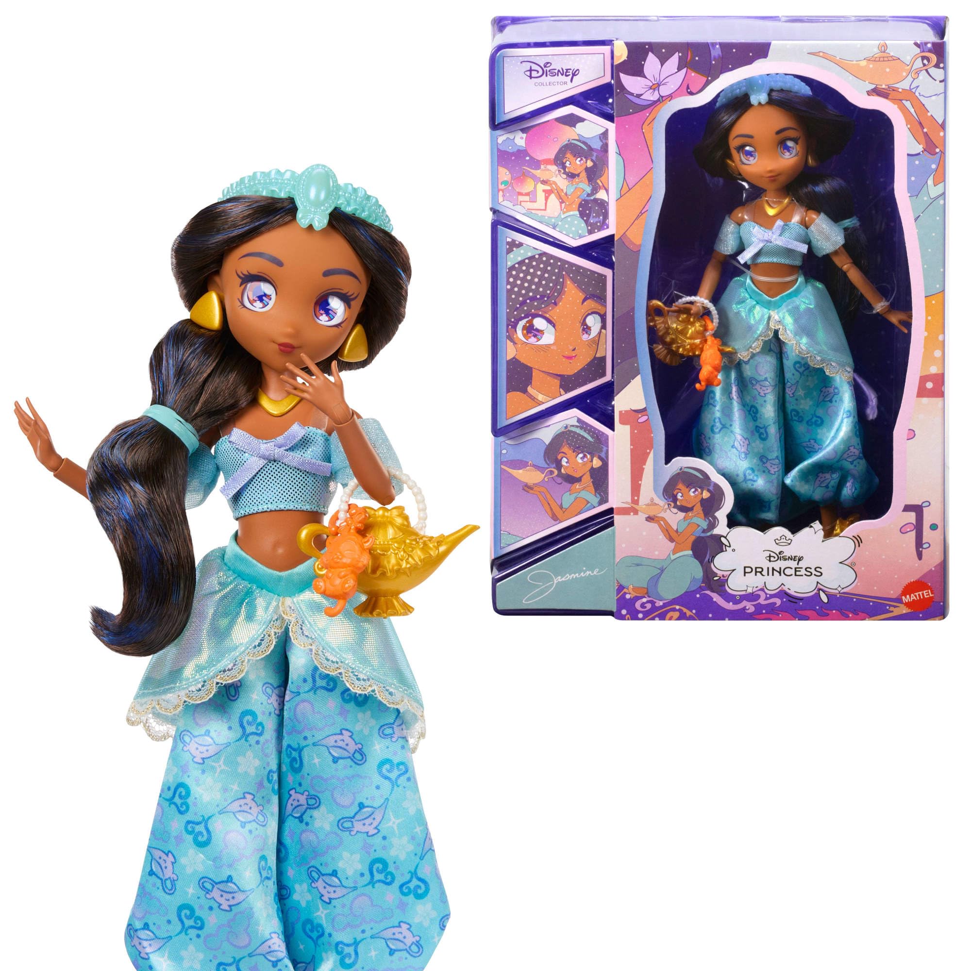Mattel Disney Princess Jasmine Manga Doll - 9 in, 11 Articulation Points, Ages 6+ 1