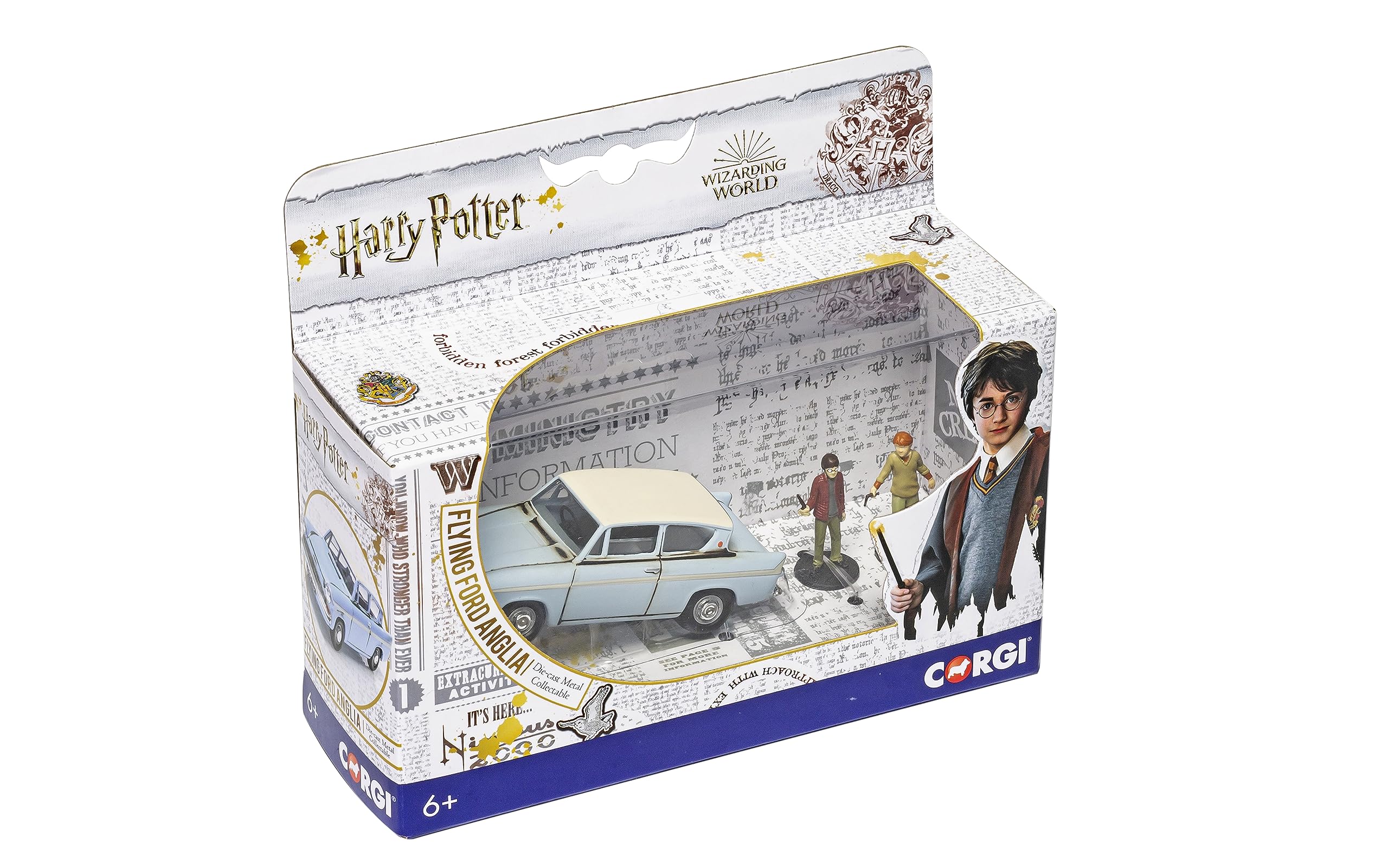 Corgi Harry Potter Mr. Wesley's Enchanted Ford Anglia with Figures | 1:43 Scale Diecast Model