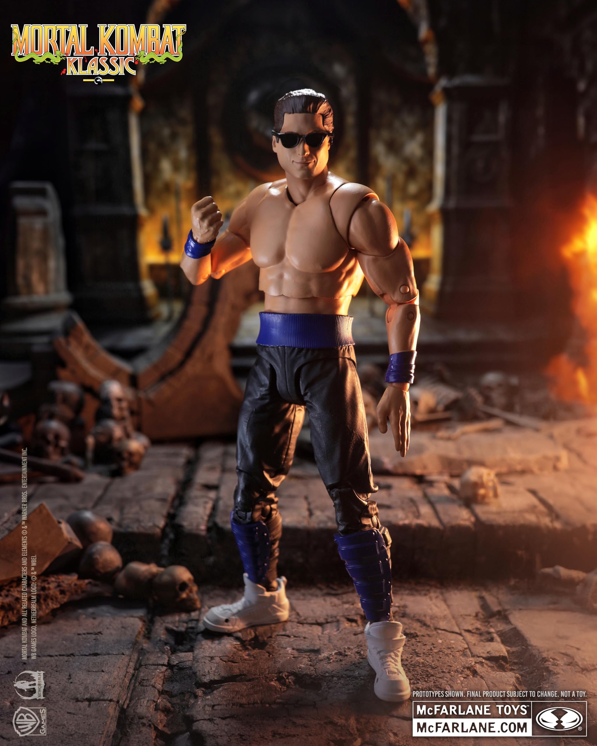McFarlane Mortal Kombat Klassic Johnny Cage 7in Action Figure | Ultra Articulation | Plastic 2