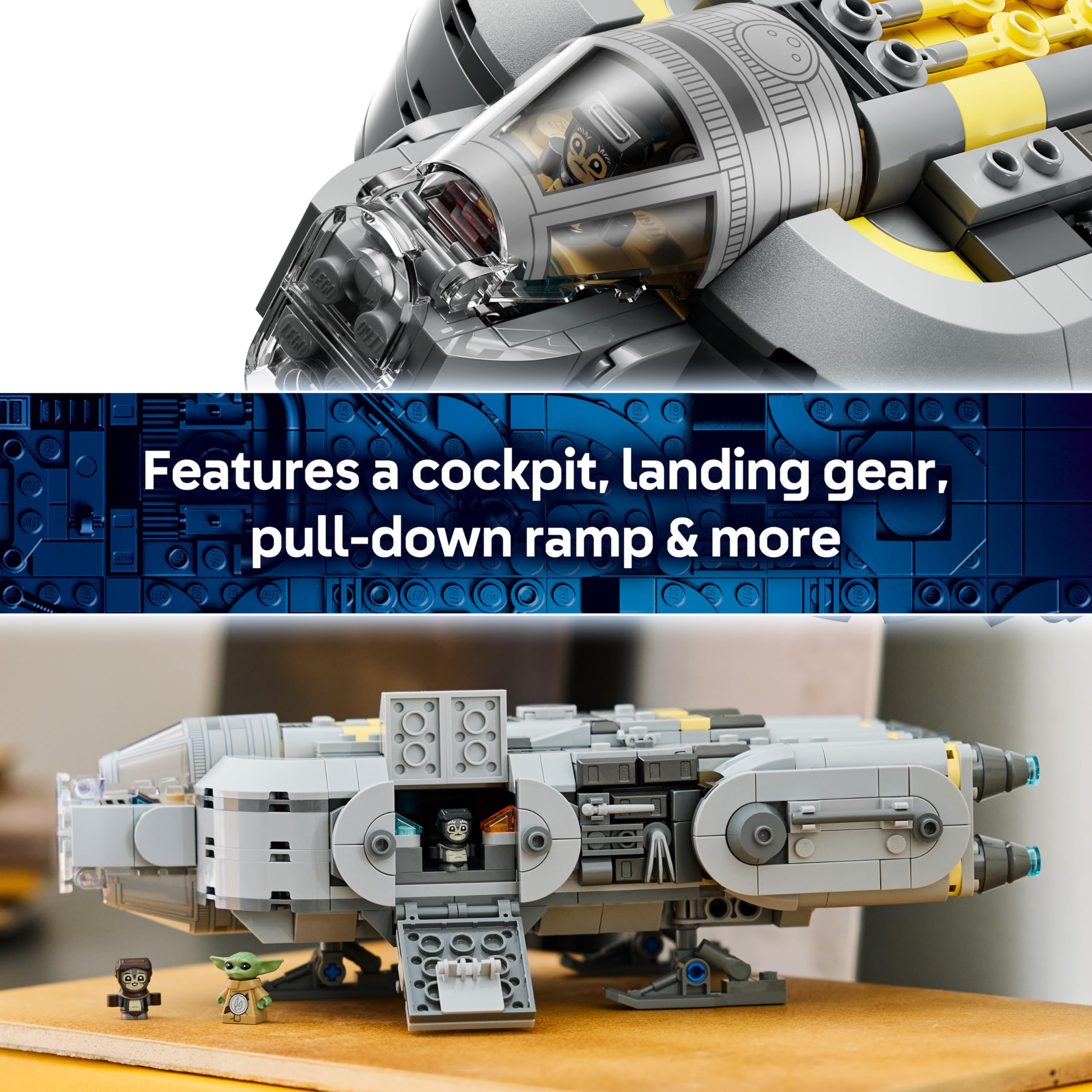 LEGO Star Wars 75445 Anzellan Starship Building Set for Ages 9+ | Includes Grogu & 2 Anzellans 6