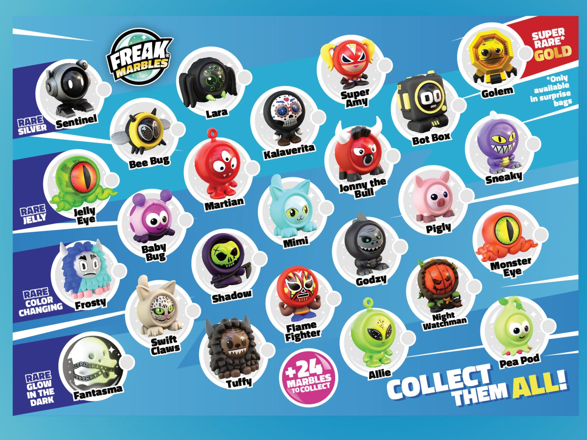 Freak Marbles Blind Pack - Collectible Character Figures with Unique Powers and Skins 10