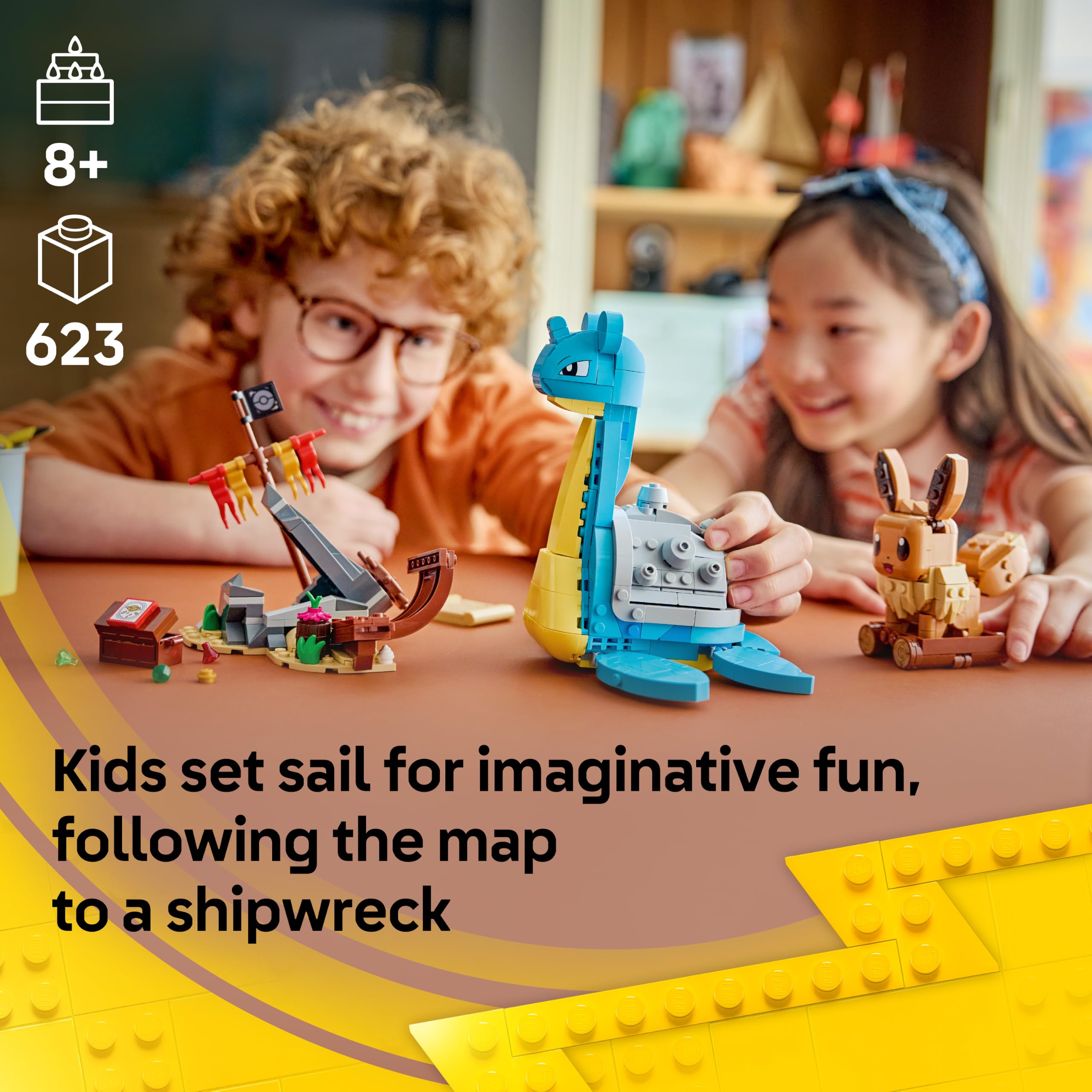 LEGO Pokémon SMART Play: Eevee and Lapras’s Treasure Hunt Building Set (72162) - Ages 8+ 2
