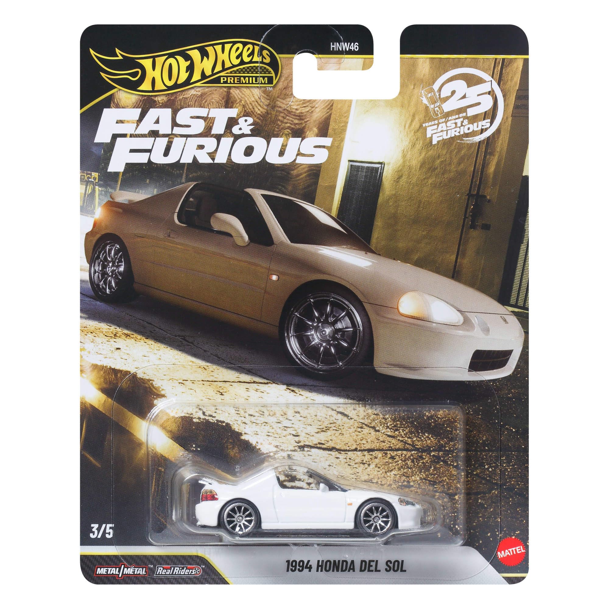 Hot Wheels Premium Fast & Furious 1994 Honda del Sol Diecast Model | 1:64 Scale | Metal/Metal 1