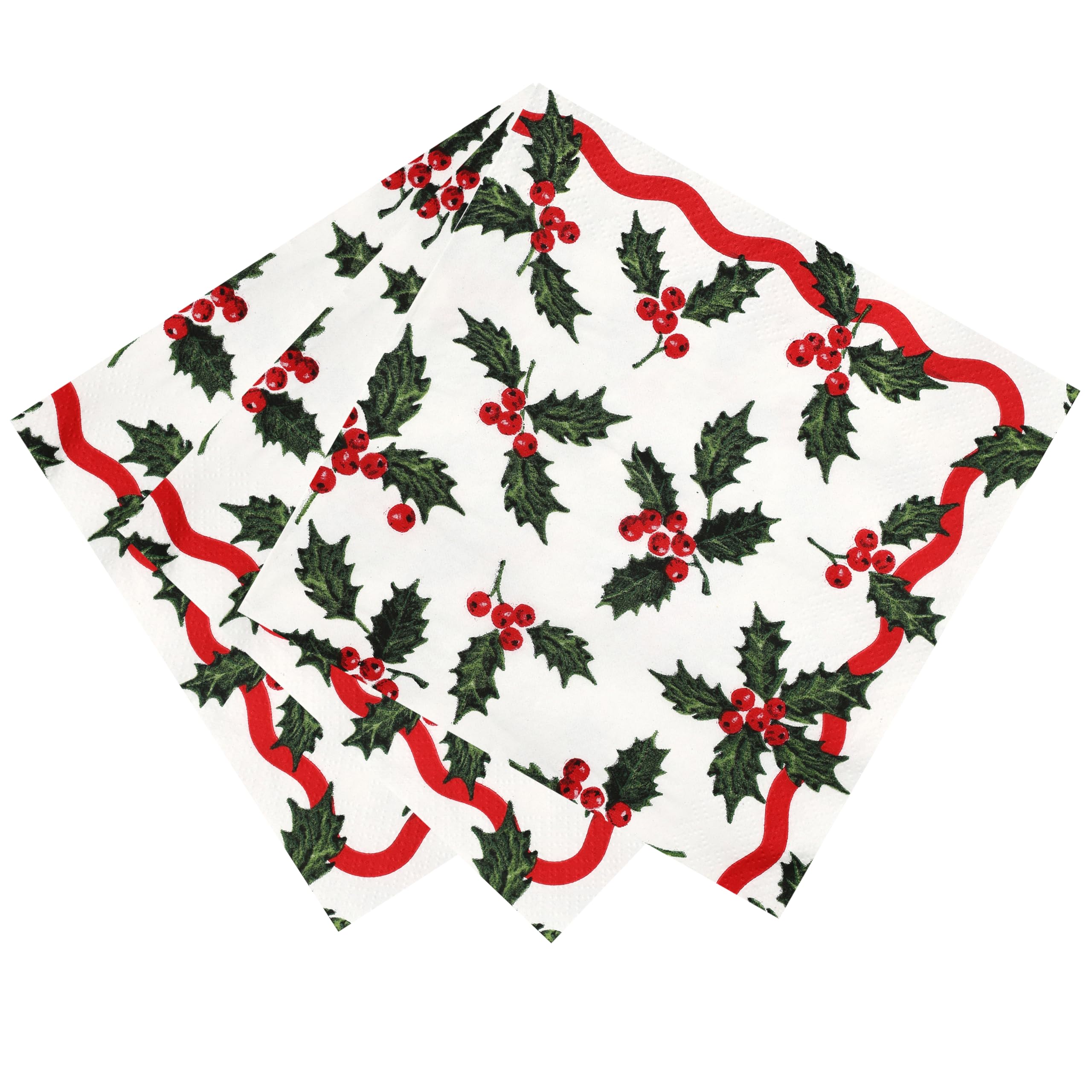 Talking Tables Holly Berry 2-Ply Christmas Napkins 100 Pack 4