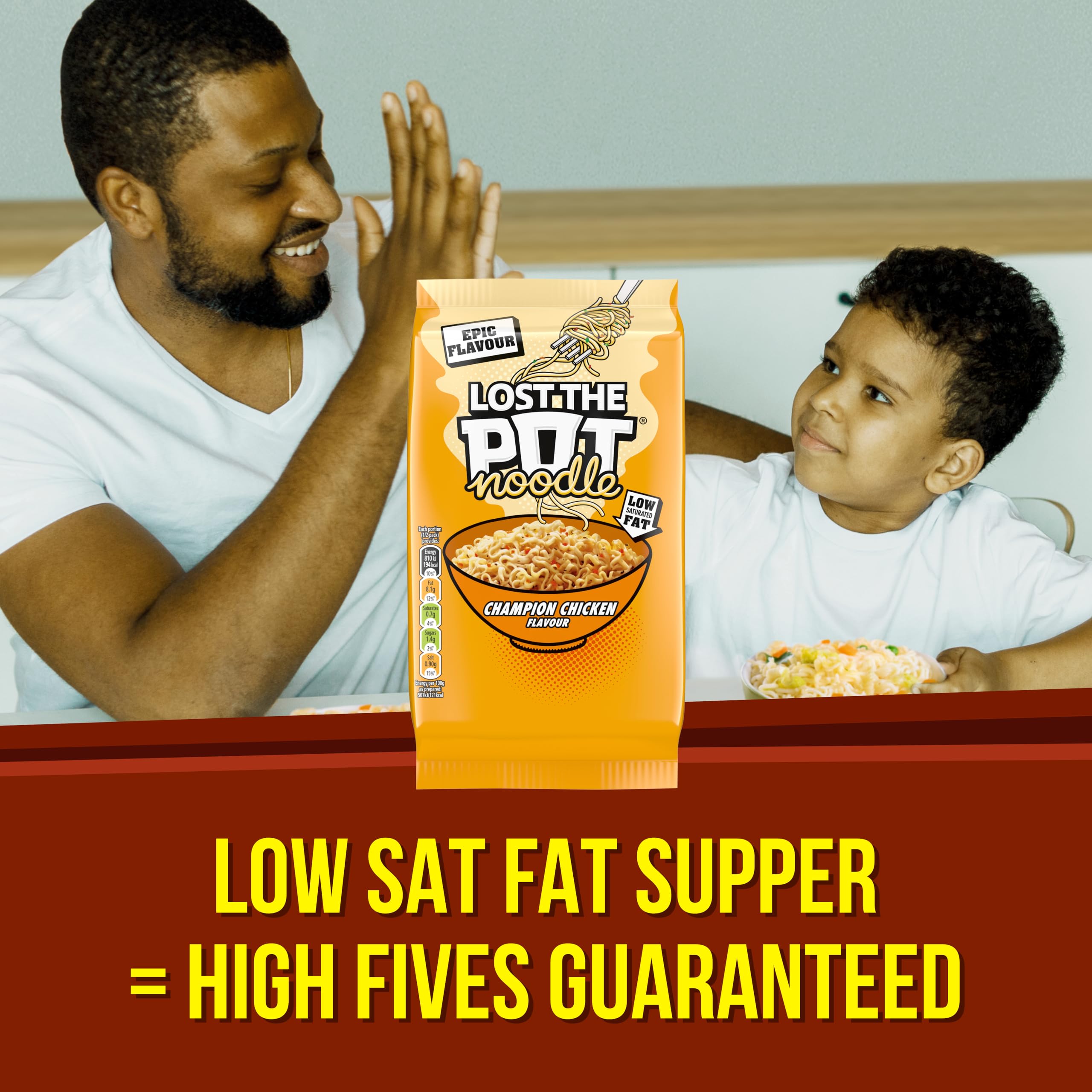 Unilever Pot Noodle Lost The Pot Champion Chicken Instant Noodles - 16 Pack (85g Each) | Low Saturated Fat 4