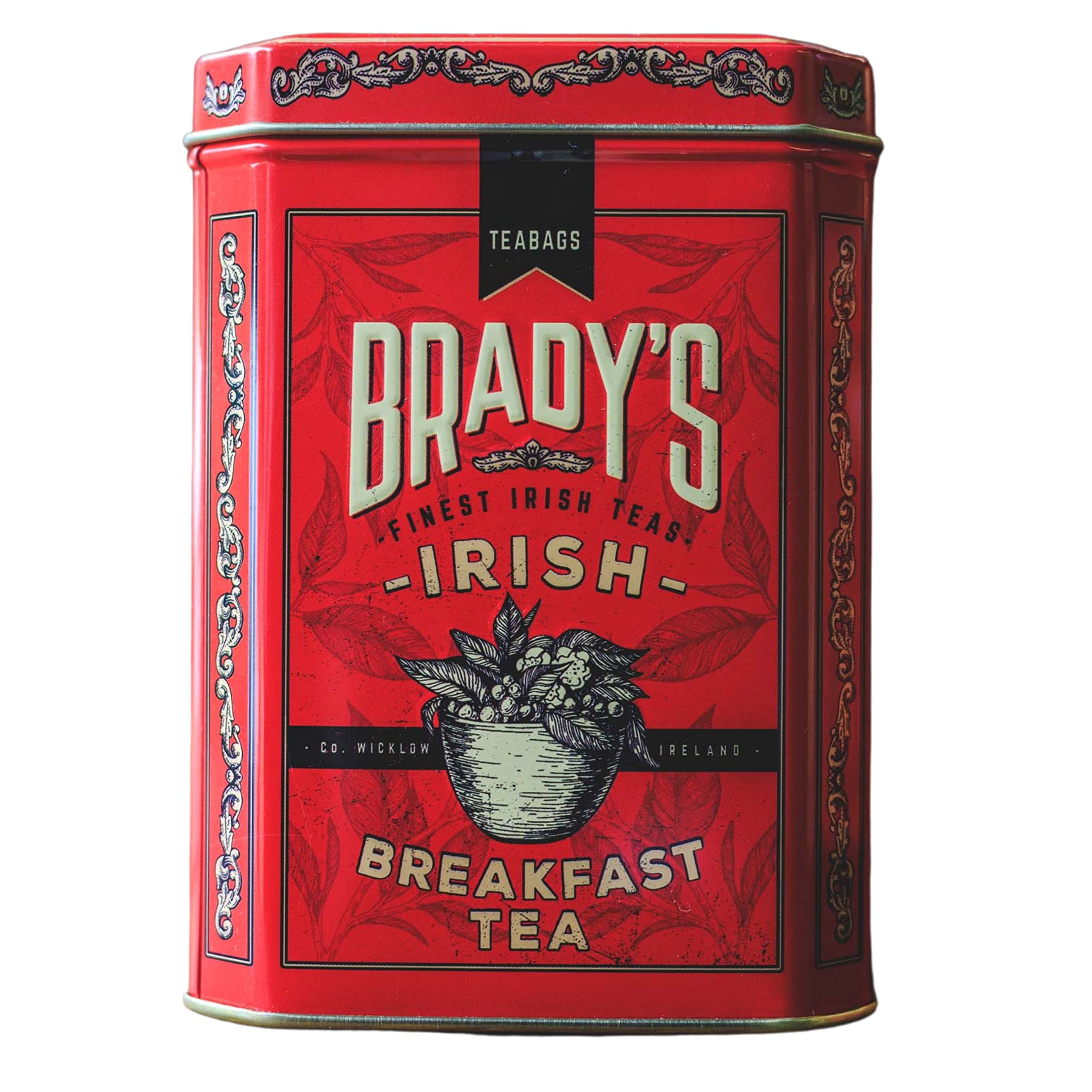 Brady's Irish Breakfast Tea - 40 Tea Bags - Rich Malty Black Tea Blend in Tin 10