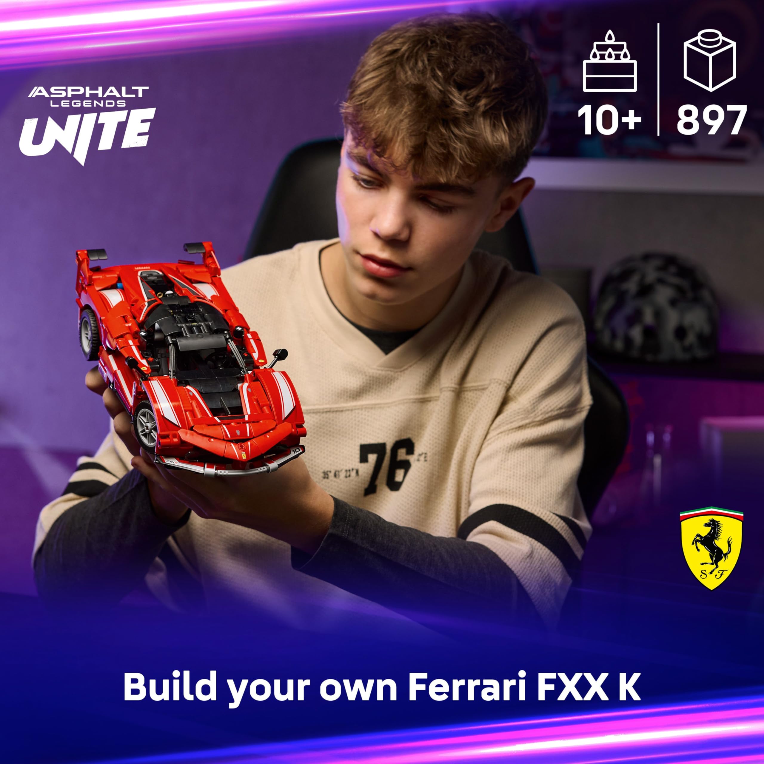 LEGO Technic Ferrari FXX K Race Car Model Building Kit 42212 | Ages 10+ 2