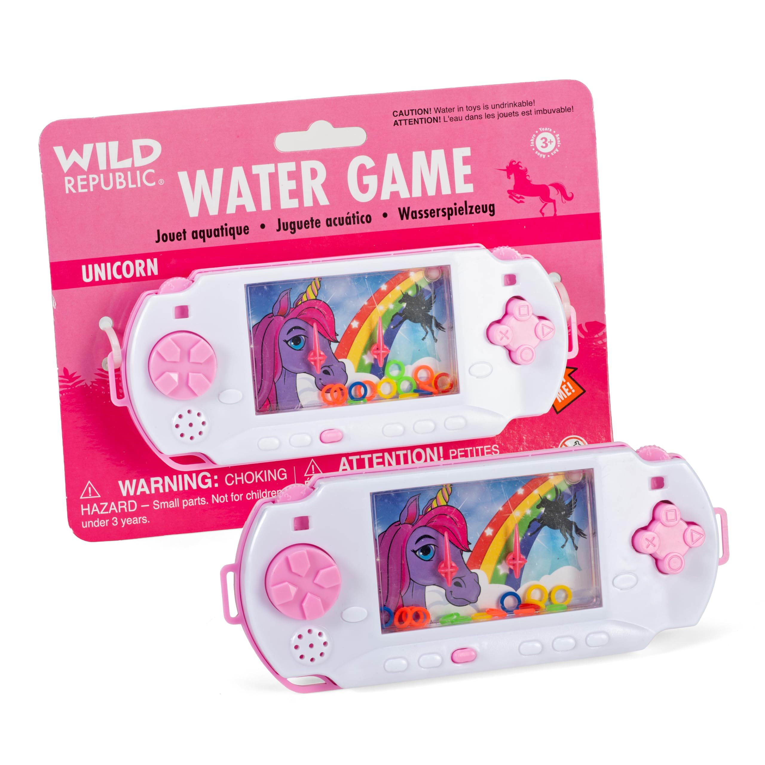 WILD REPUBLIC Unicorn Water Game - Kid-Powered Handheld Fun | Pink | Ages 3+ 1