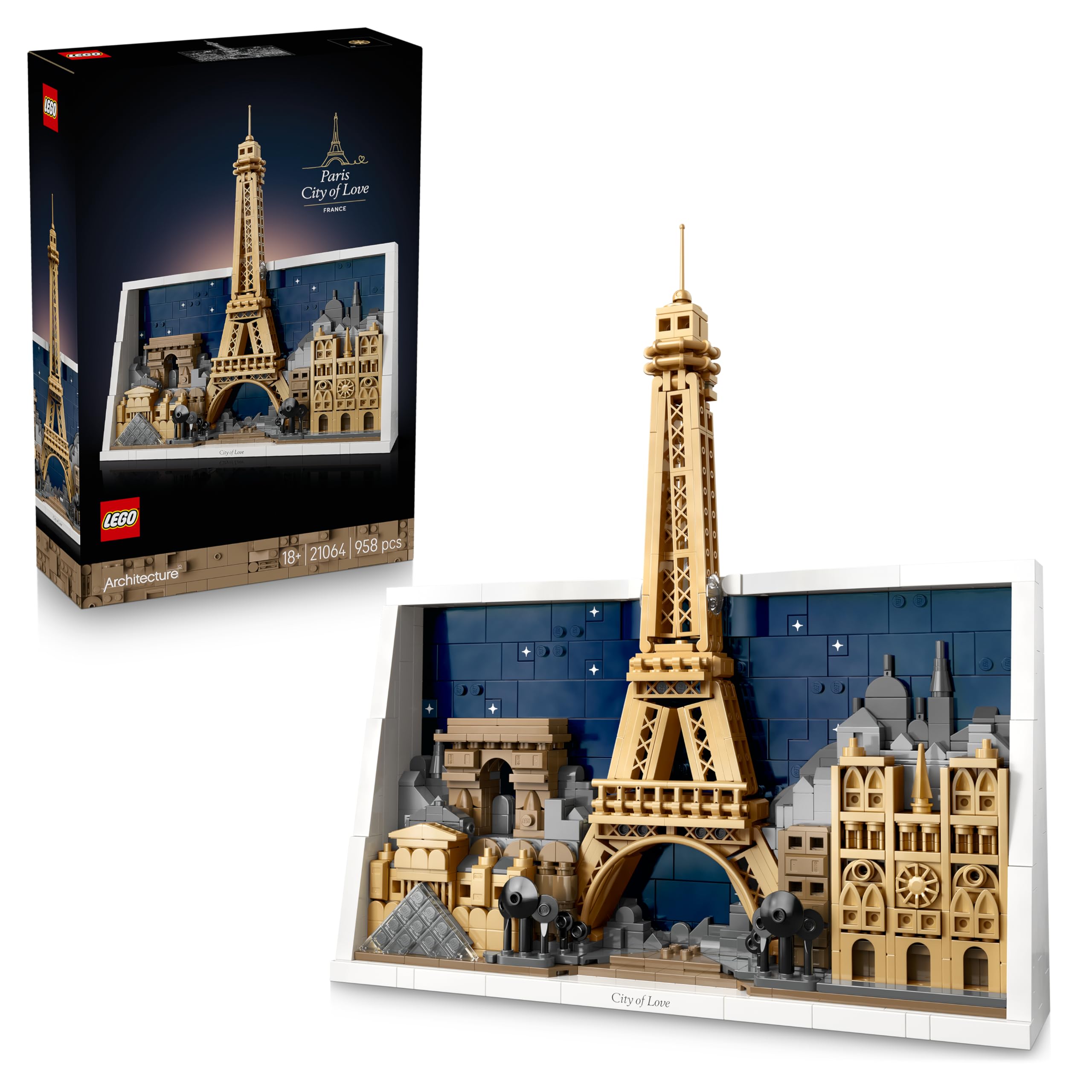 LEGO Architecture Paris – City of Love DIY Miniature Model Kit for Adults (21064)
