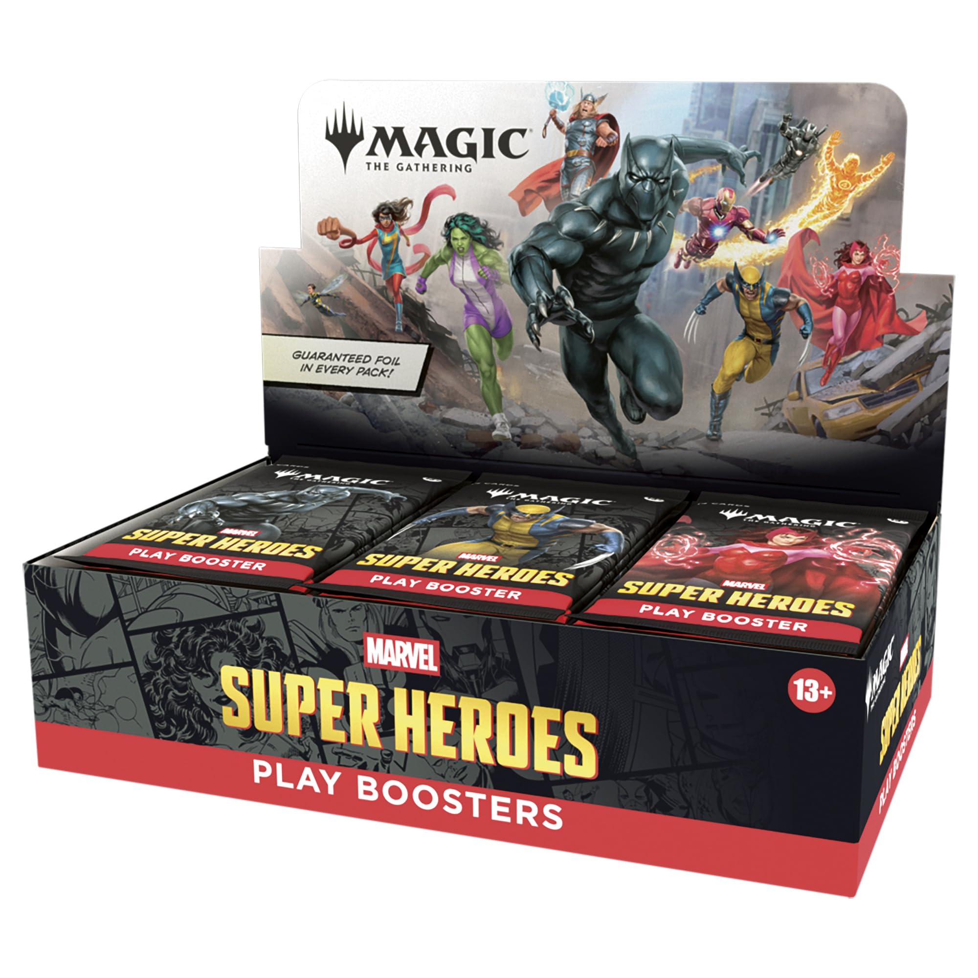 Magic: The Gathering - Marvel Super Heroes Play Booster Box | 30 Packs, 420 Cards Total 1