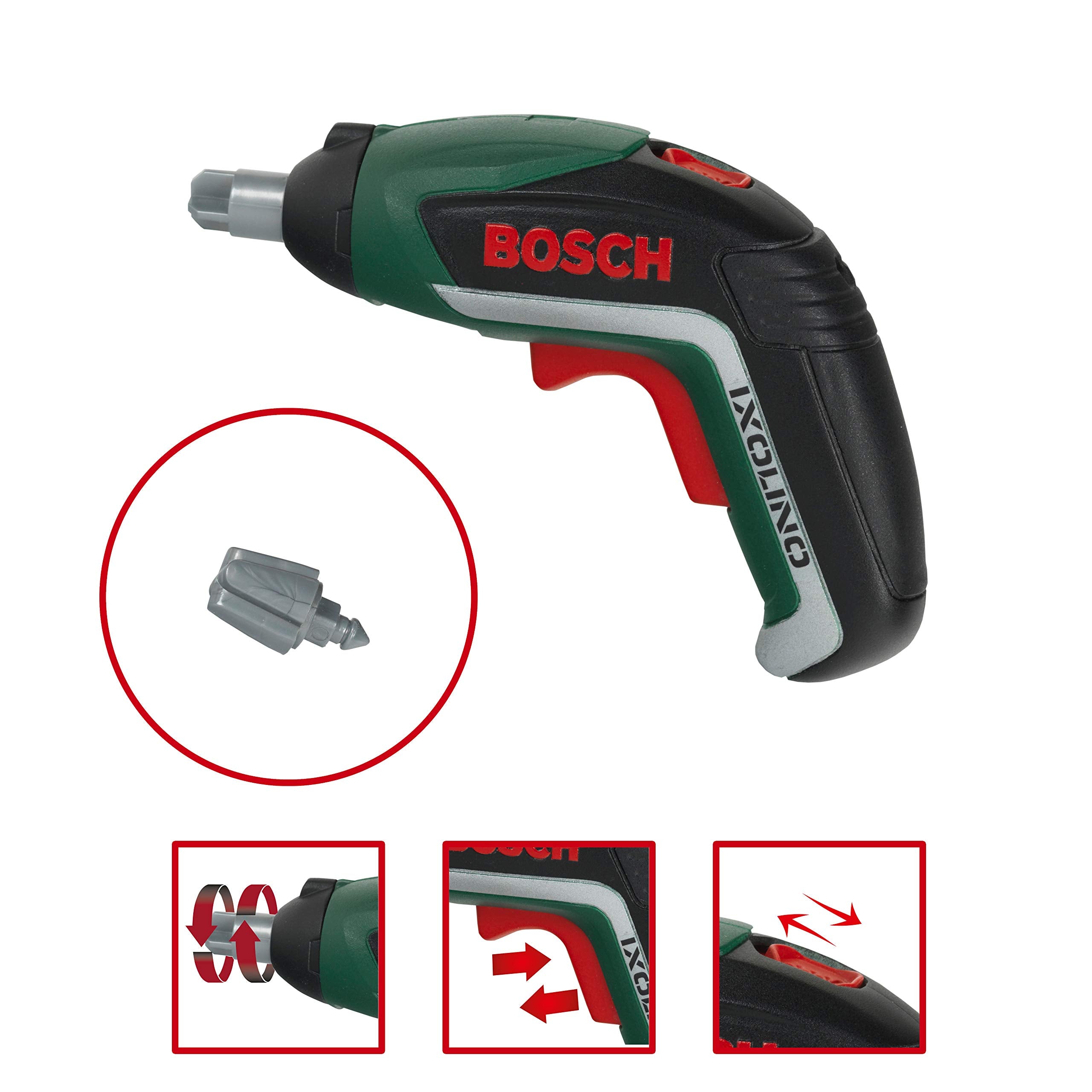 Theo Klein Bosch Ixolino II Cordless Screwdriver Toy - Realistic Sounds & Lights | Ages 3+ | Multi-Colored