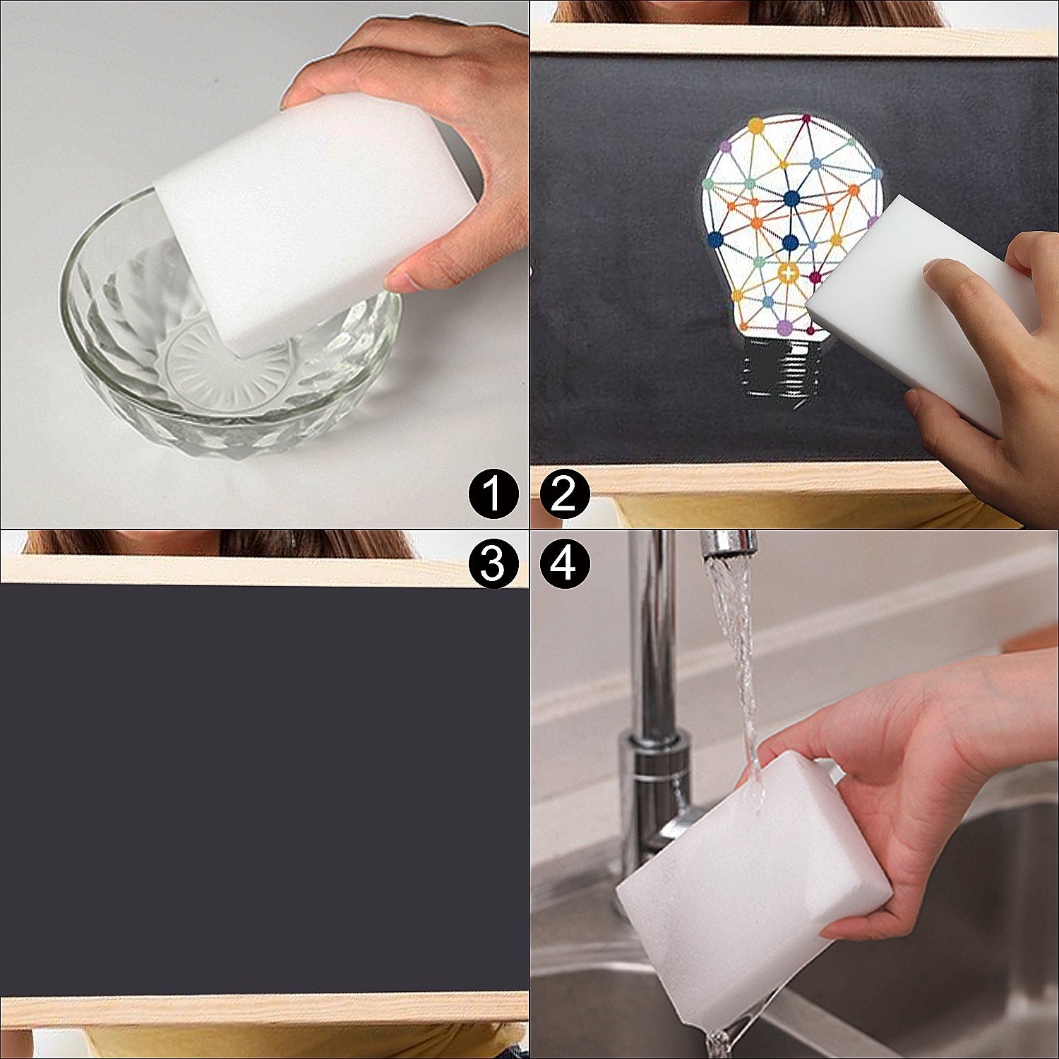 ASelected Magic Eraser Sponges - Pack of 50 | Melamine Sponge | 100x60x20mm 5