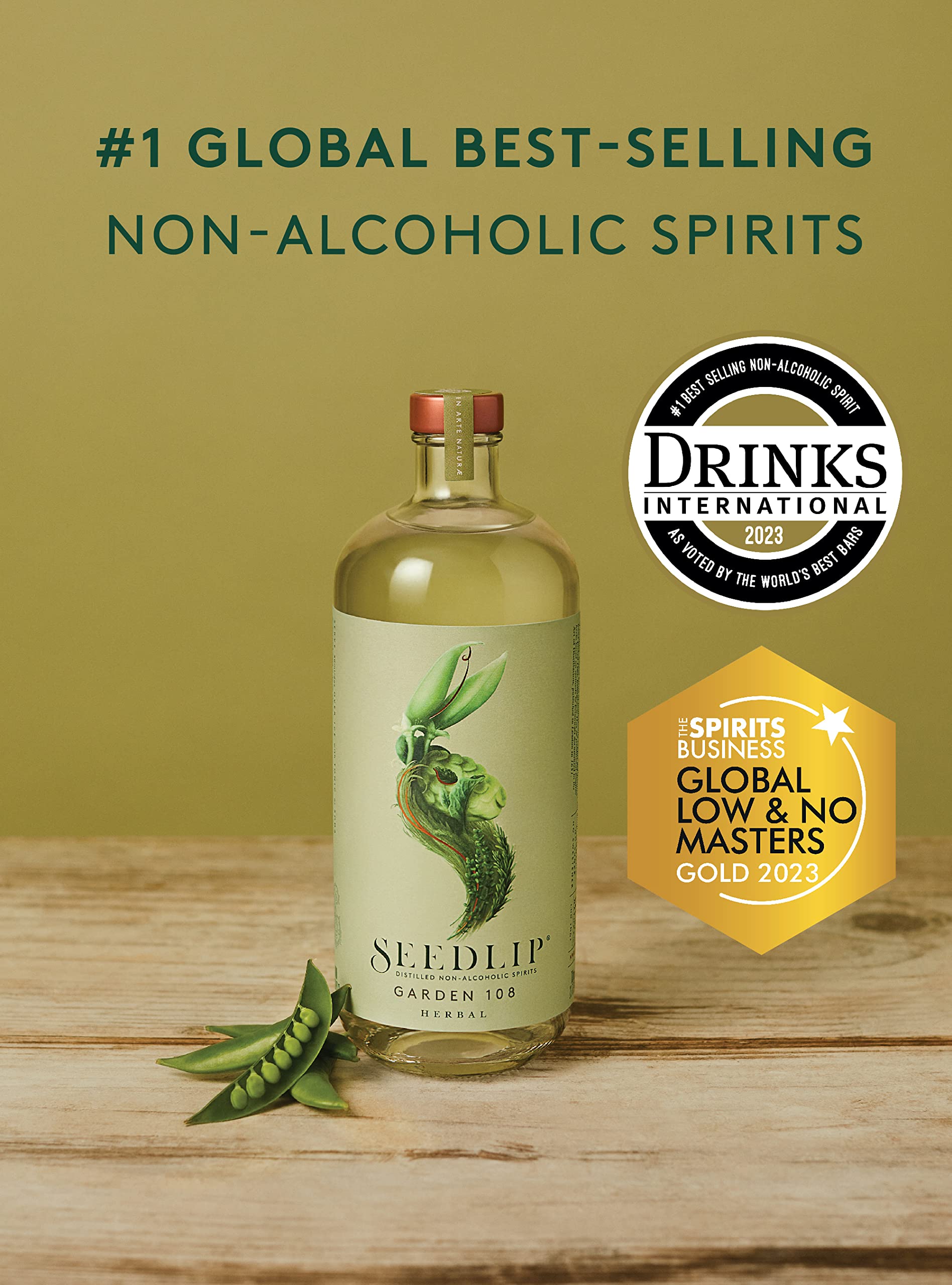 SEEDLIP Garden 108 - Non-Alcoholic Herbal Botanical Spirit | 70cl