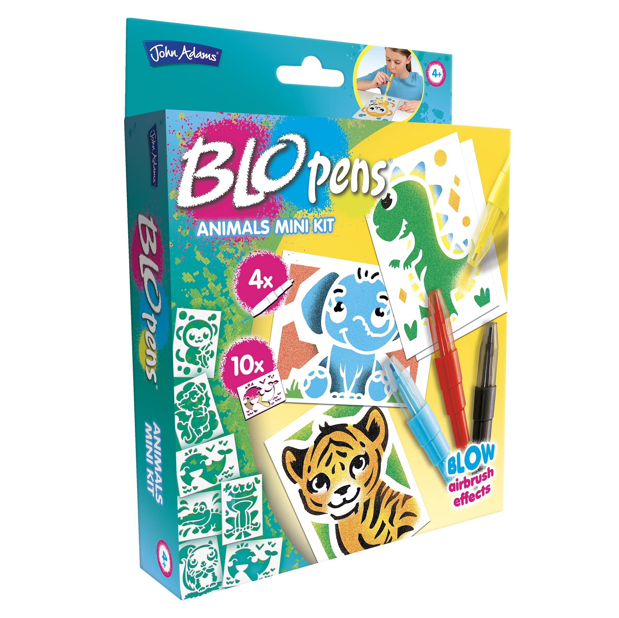 John Adams BLOPENS Animal Mini Kit - Airbrush Art for Kids 4+