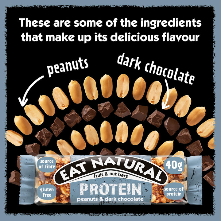Eat Natural - Protein Packed Peanuts & Dark Chocolate Bar (20 x 40g)