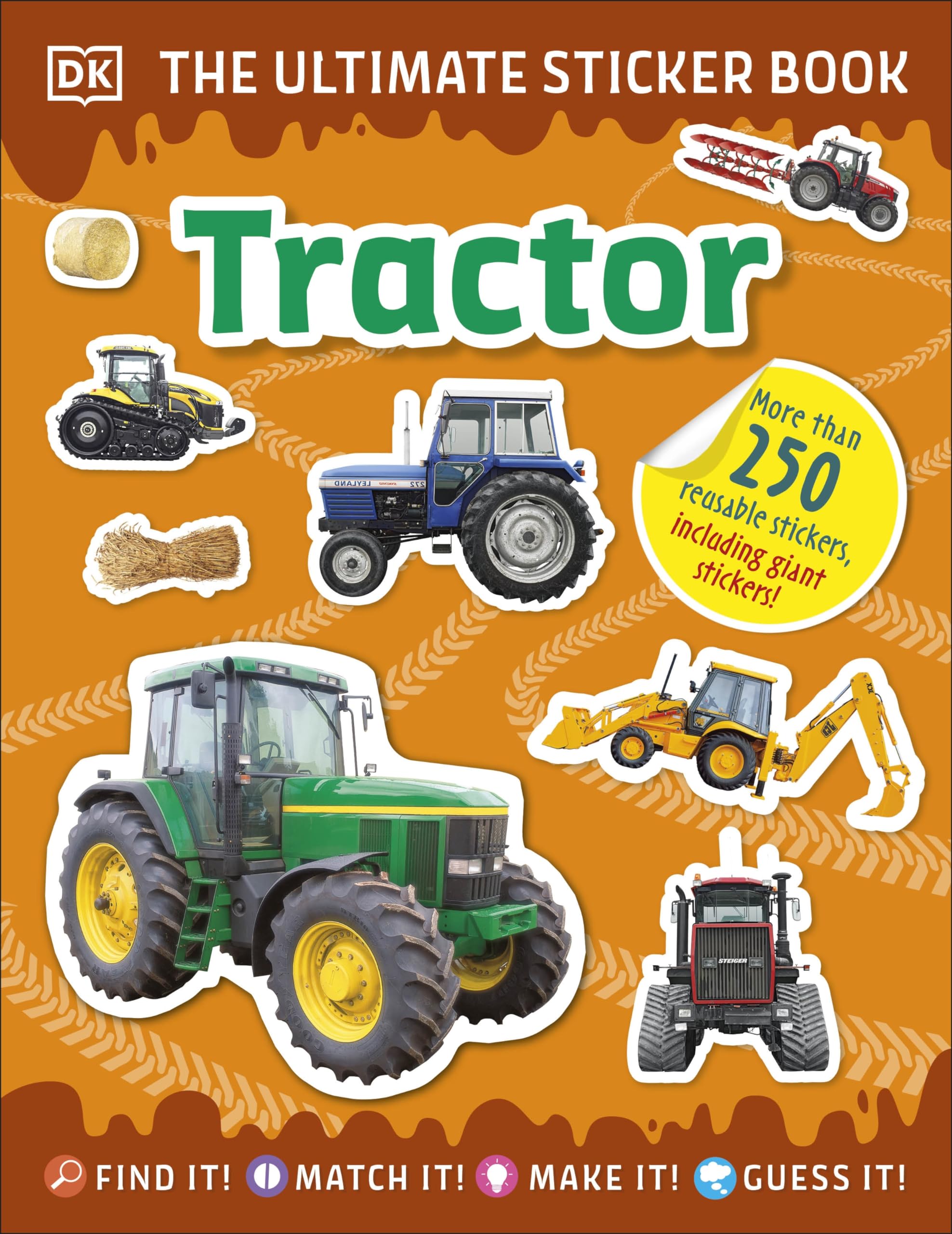 DK Ultimate Sticker Book Tractor | Over 250 Reusable Stickers | Ages 2-3