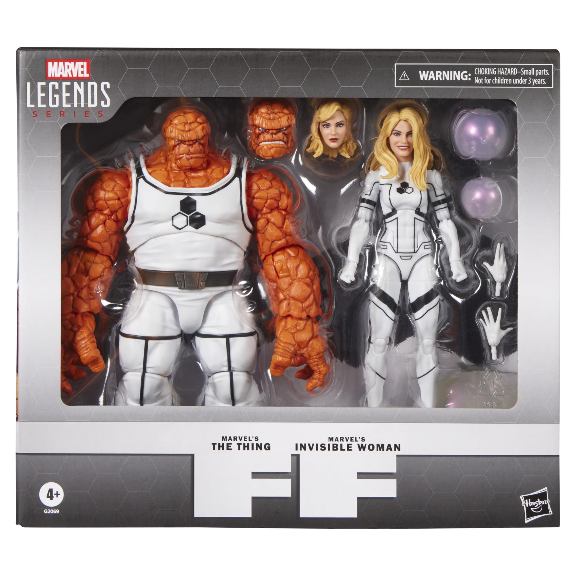 Marvel Legends Future Foundation The Thing & Invisible Woman 6-Inch Action Figures - 2 Figures, 9 Accessories, 20+ Points of Articulation