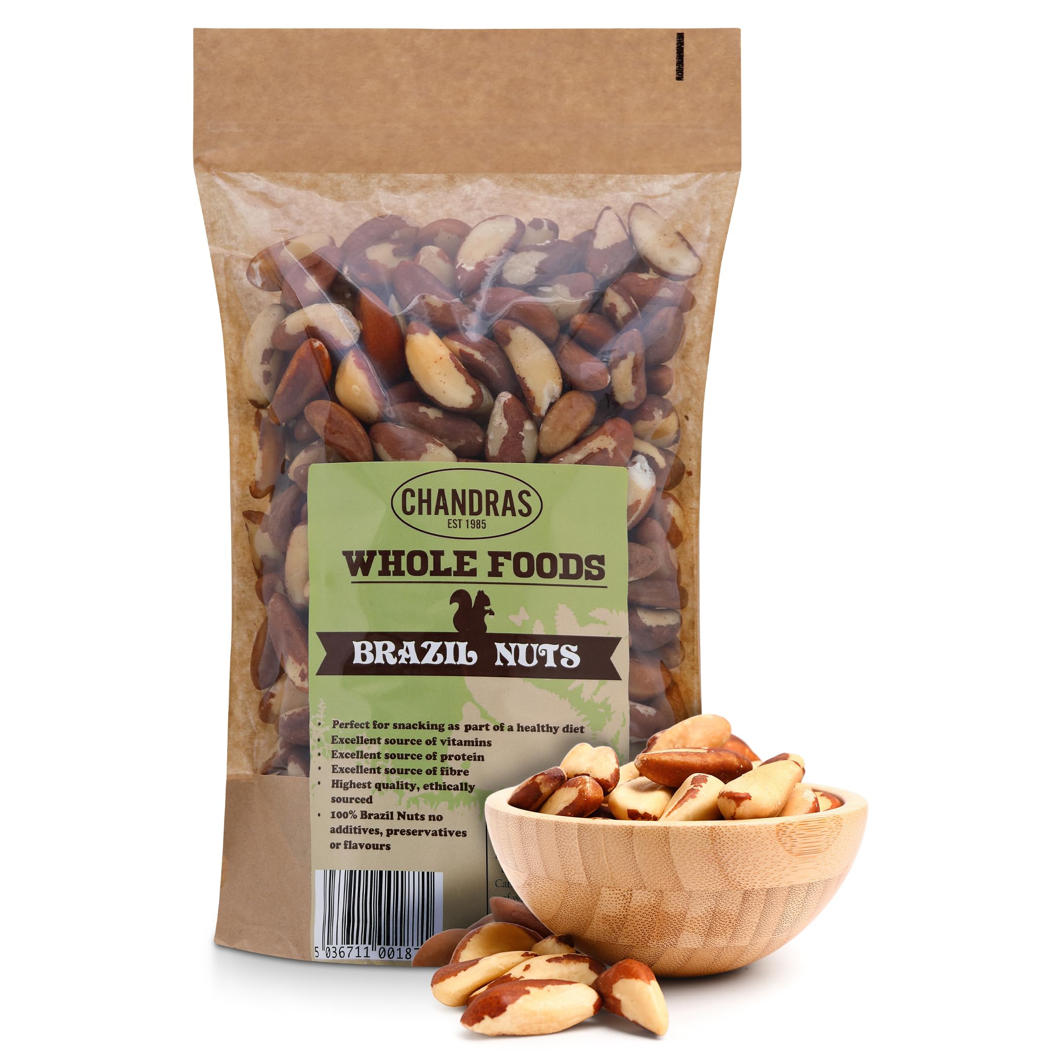 CHANDRA Whole Foods Brazil Nuts - 1kg Raw, Deshelled, Nutrient-Rich