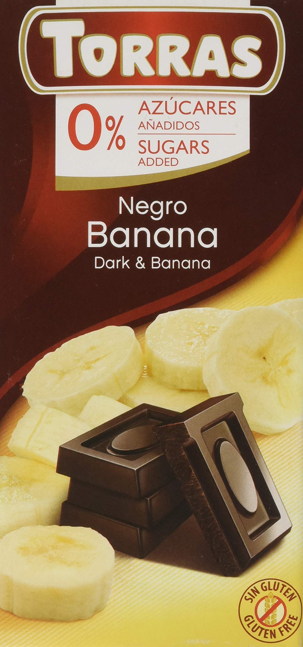 Torras No Added Sugar Dark Chocolate Bar with Banana 75g 1