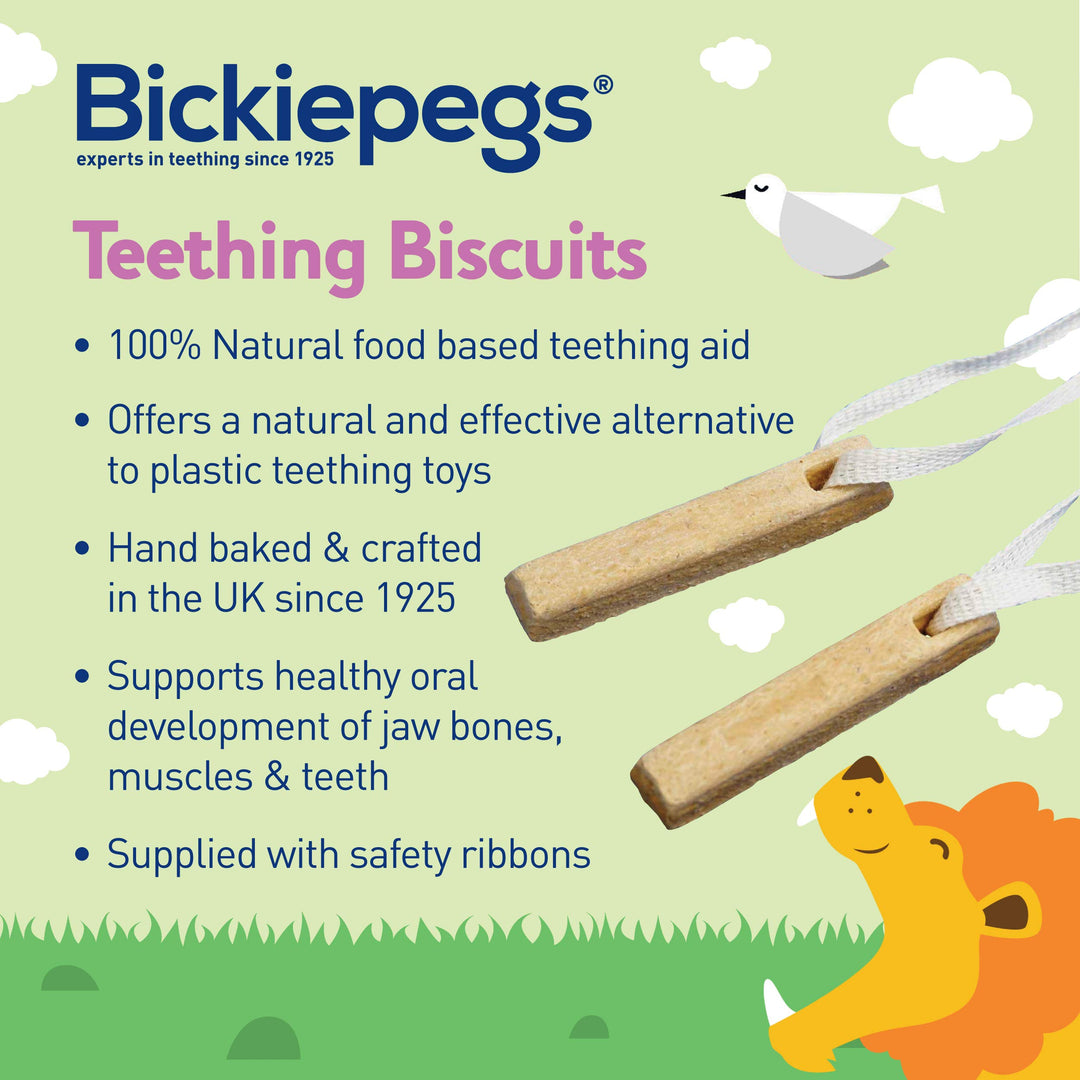 Bickiepegs - Natural 9 Teething Biscuits for Babies (38 g)