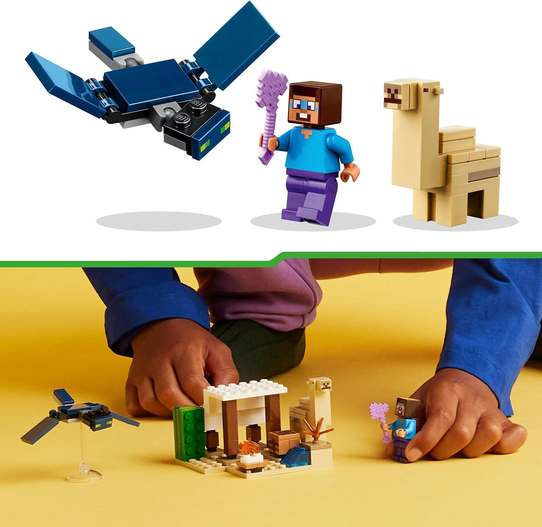 LEGO Minecraft Steve's Desert Expedition Building Set - Action Figure Playset for Kids 6+