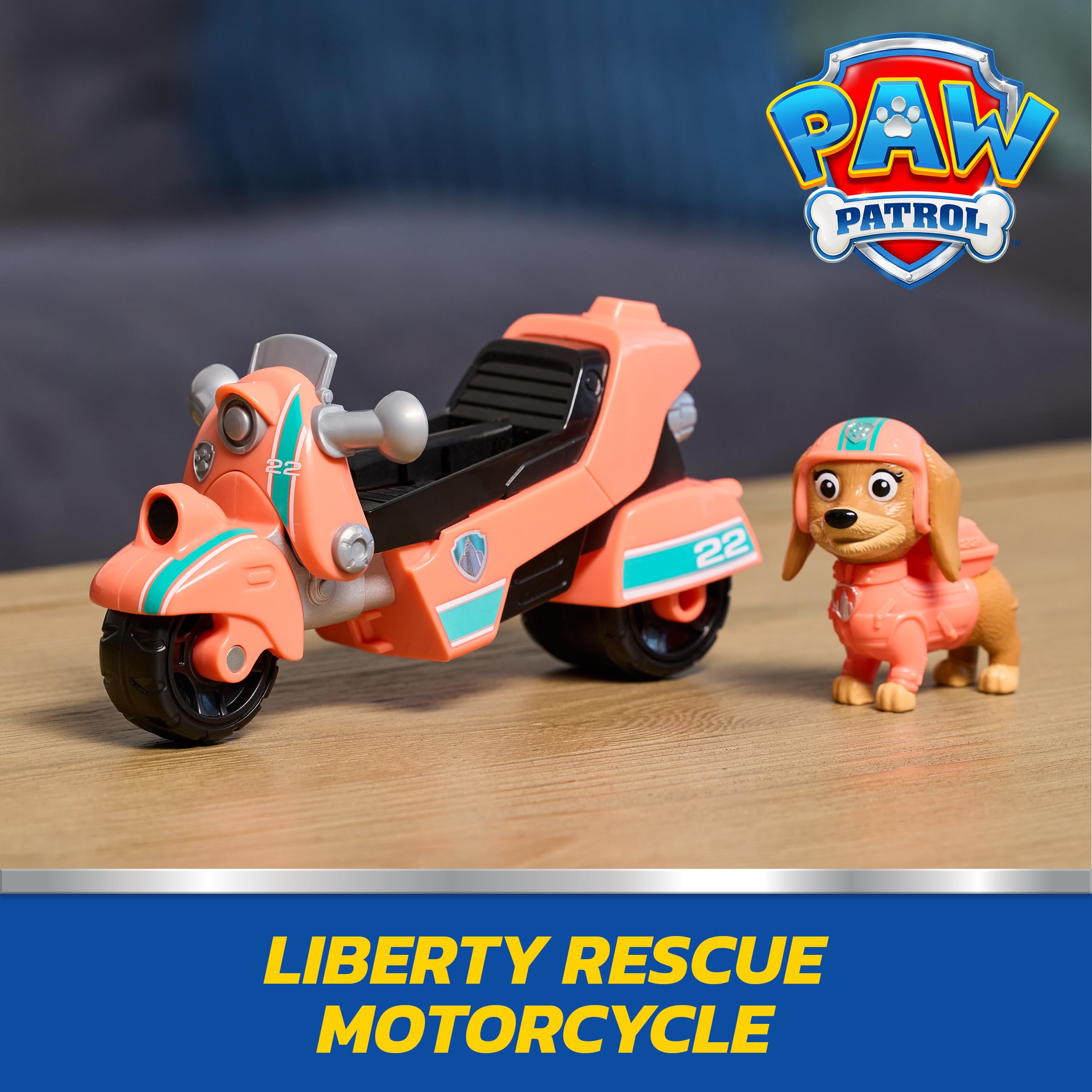 Paw Patrol Liberty Rescue Motorcycle Toy Bike with Collectible Action Figure | Ages 3-9 4