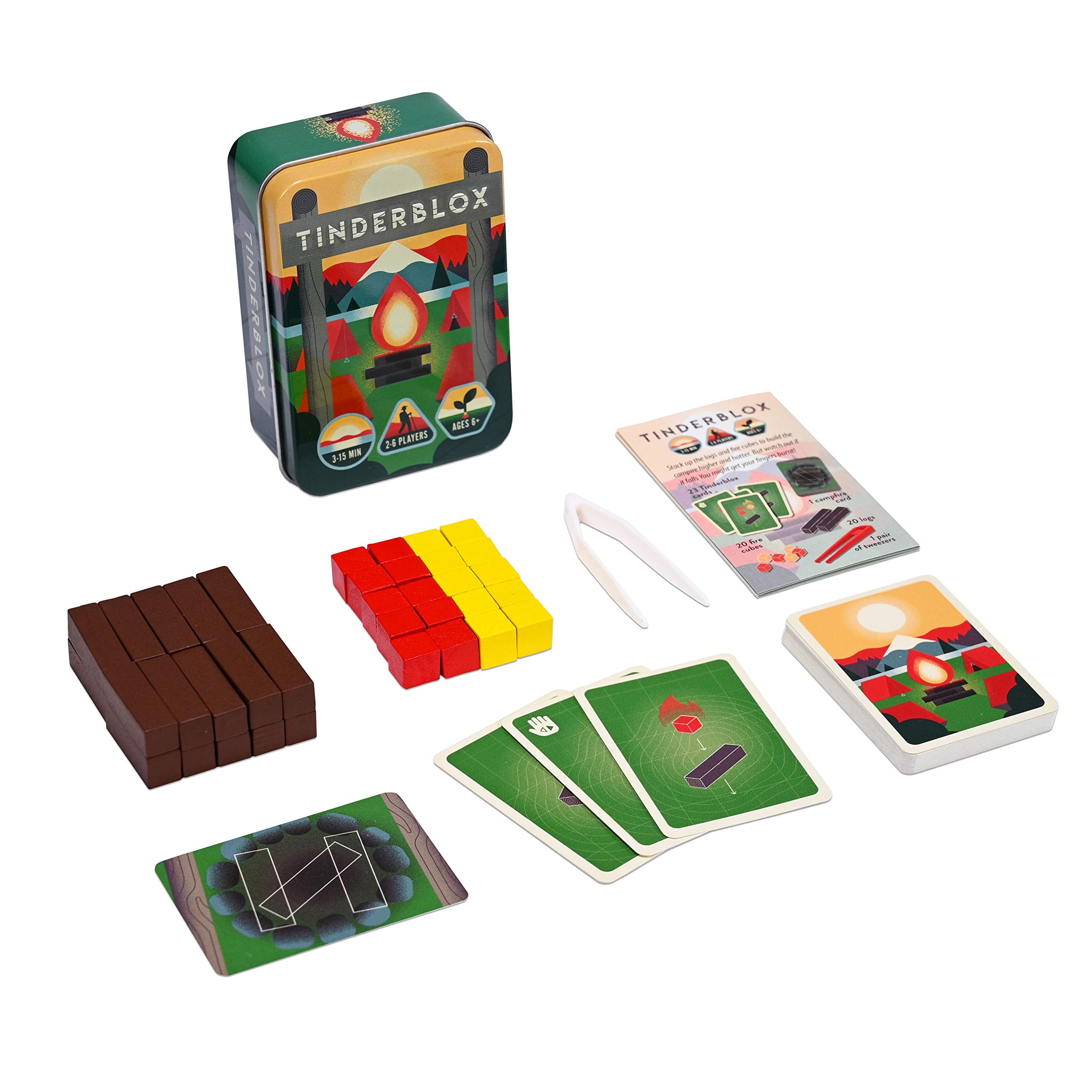 Alley Cat Games Tinderblox (Day) Dexterity Stacking Game in Portable Tin 2