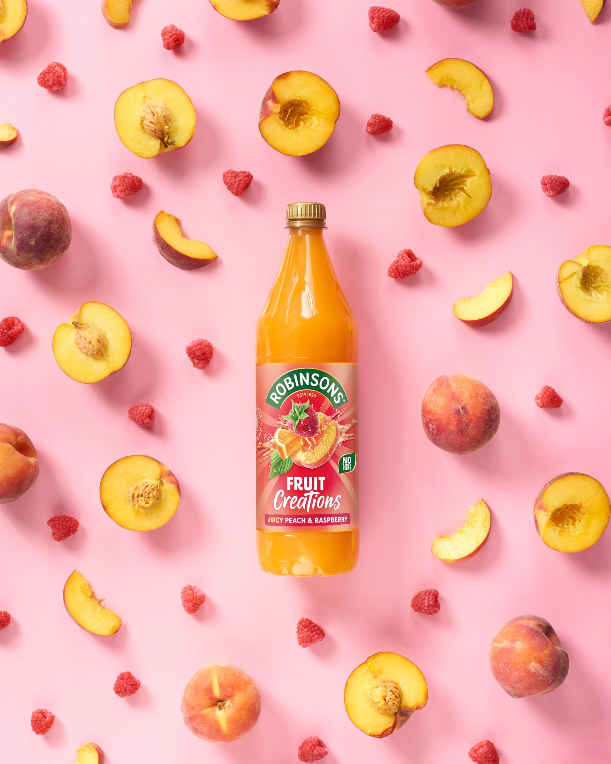Robinsons Fruit Creations Peach & Raspberry Squash Concentrate | 1L | Low Calorie 4