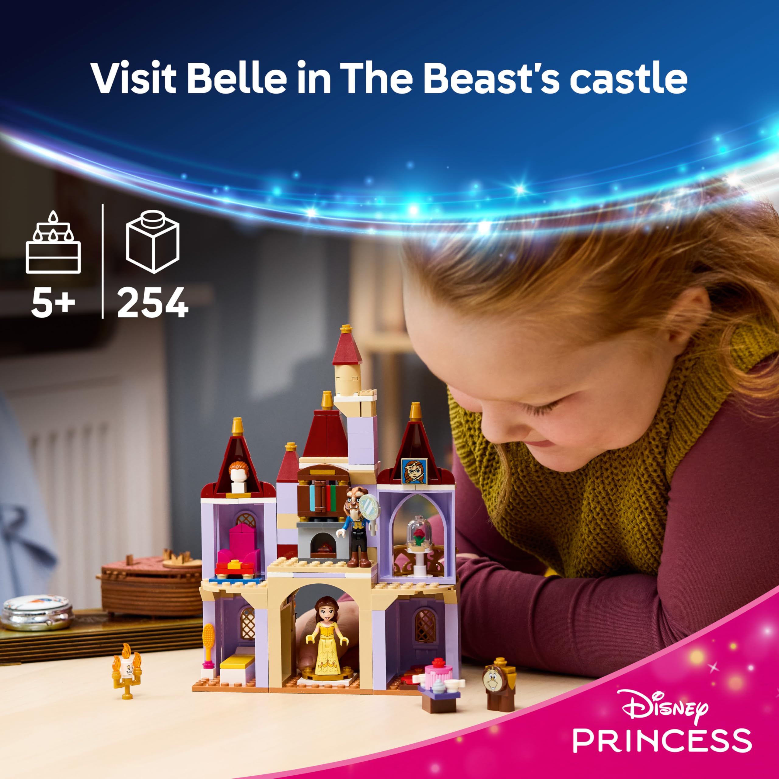 LEGO Disney Princess Belle & the Beast's Enchanted Castle Building Set | Model 43289 | Ages 5+ 2