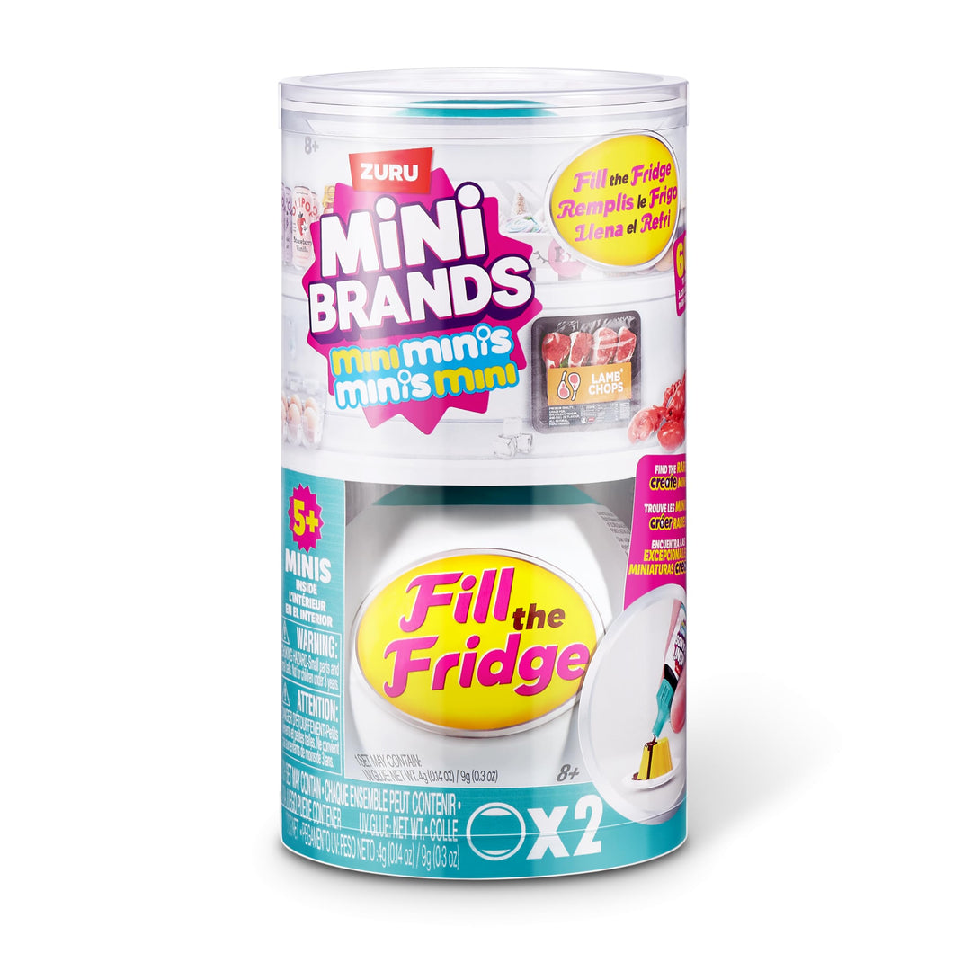 Mini Brands Fill The Fridge Series 2 PACK by ZURU - Collectible Miniature Food Toys for Kids 8+