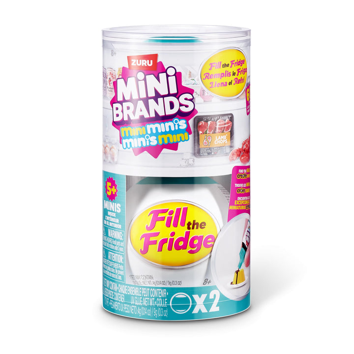 Mini Brands Fill The Fridge Series 2 PACK by ZURU - Collectible Miniature Food Toys for Kids 8+