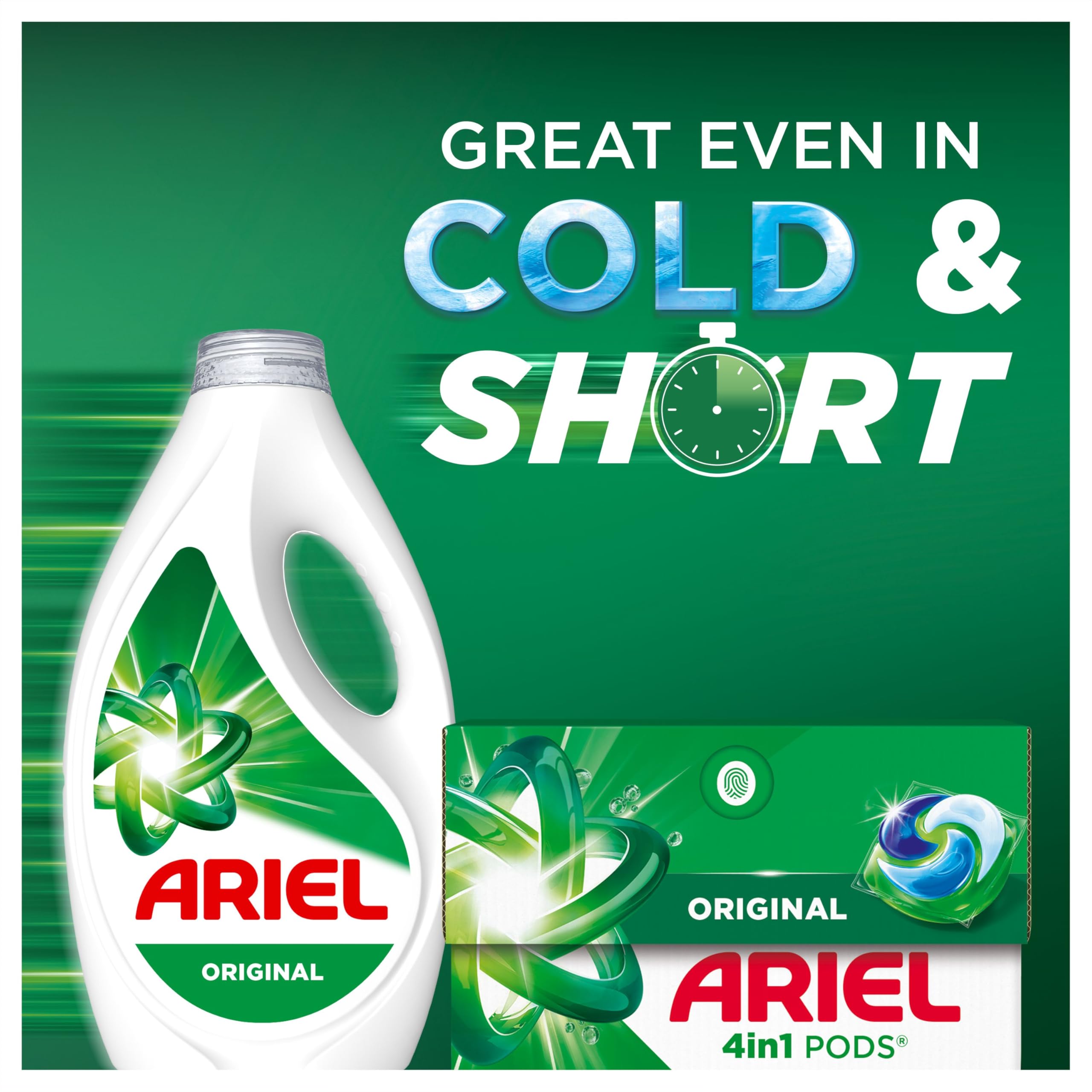 Ariel 4in1 PODS Washing Liquid Laundry Detergent Capsules, Original Scent, 85 Washes 4