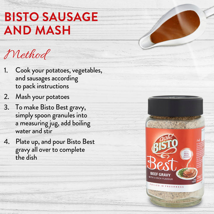 Bisto - Best Beef Gravy Granules Made with Real Meat Juice, 230g Jar