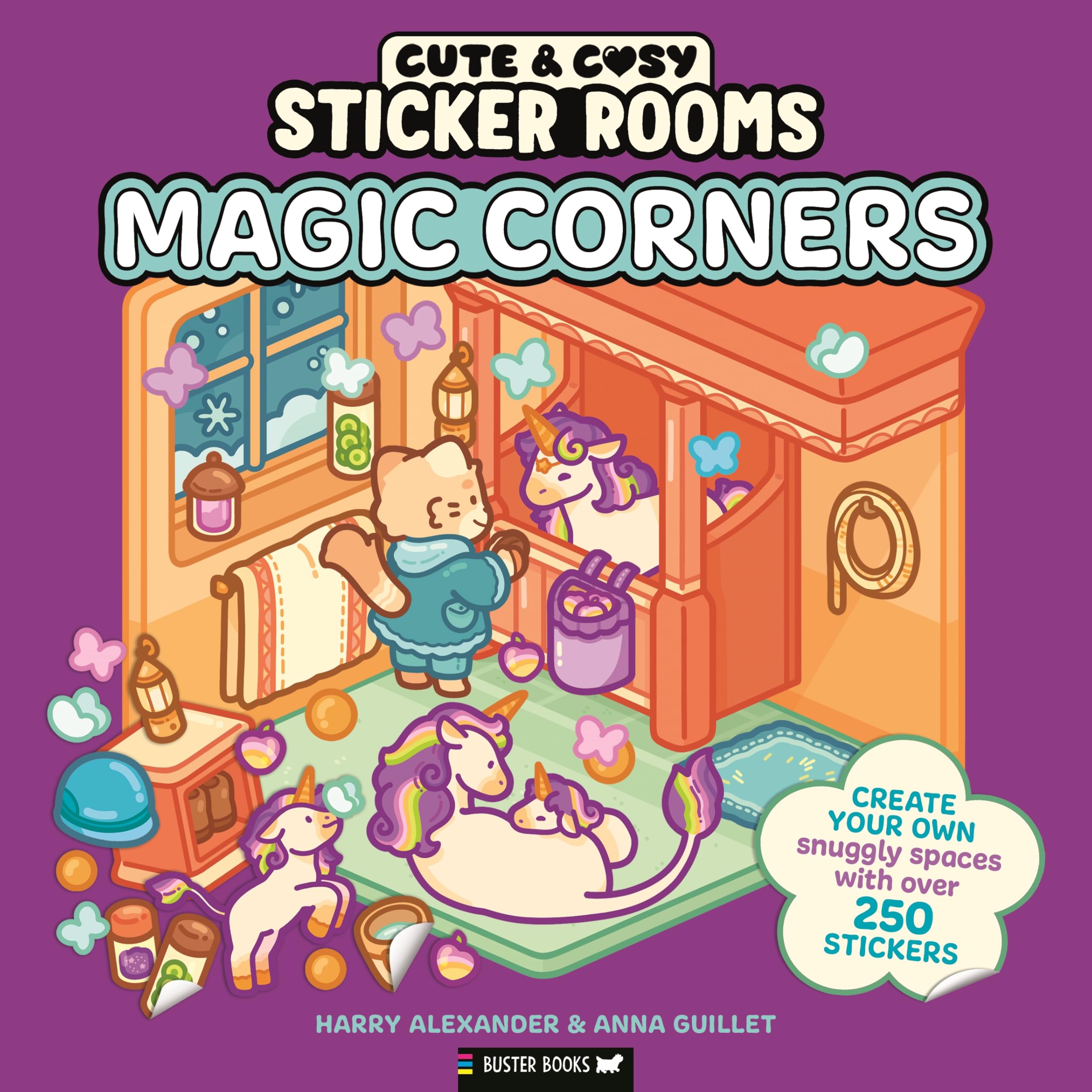 Buster Books Sticker Rooms: Magic Corners (Cute & Cosy) Paperback | Ages 6+ 1