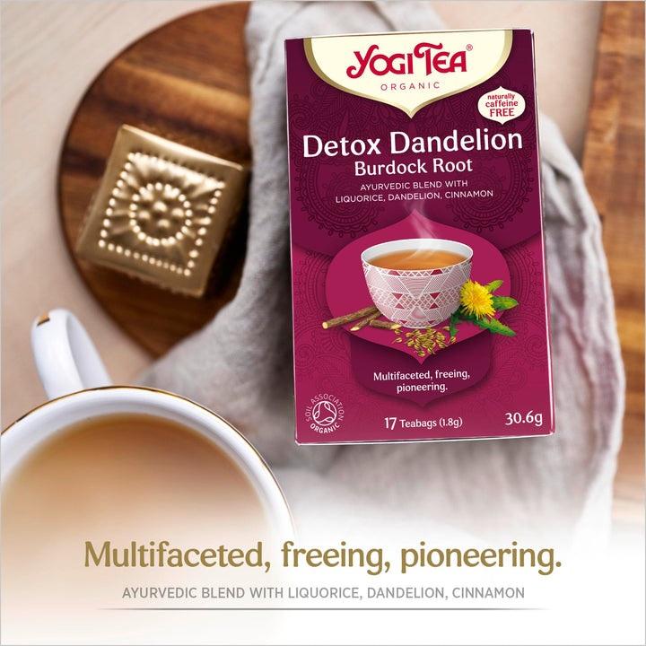 Yogi Tea Detox Dandelion Burdock Root Organic Herbal Tea, Caffeine-Free, 6 x 17 Tea Bags (102 Total)