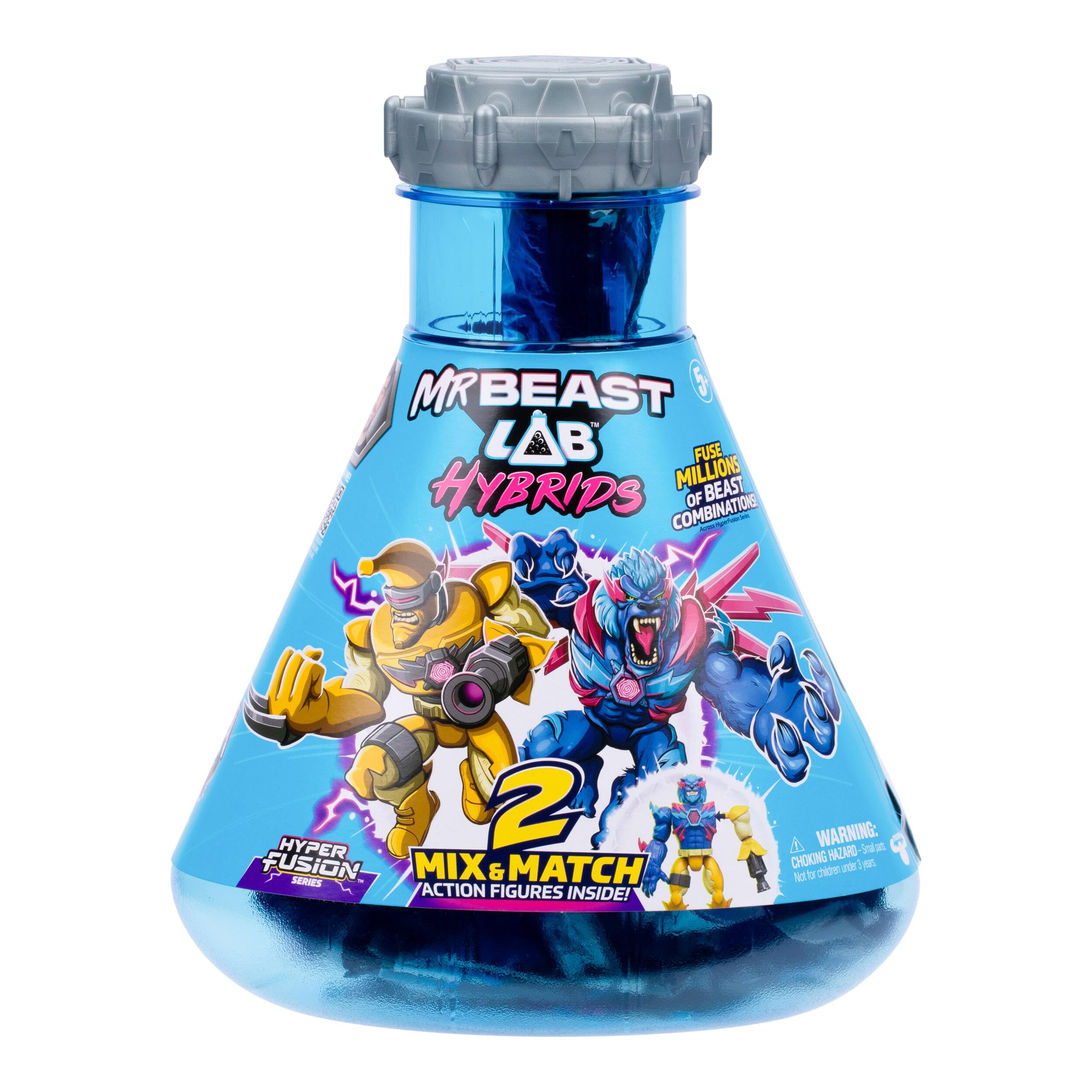 MRBEAST LAB Hybrids Multi Pack Action Figures - Create 2 Beasts | 4-Inch Scale | Interchangeable Parts 3