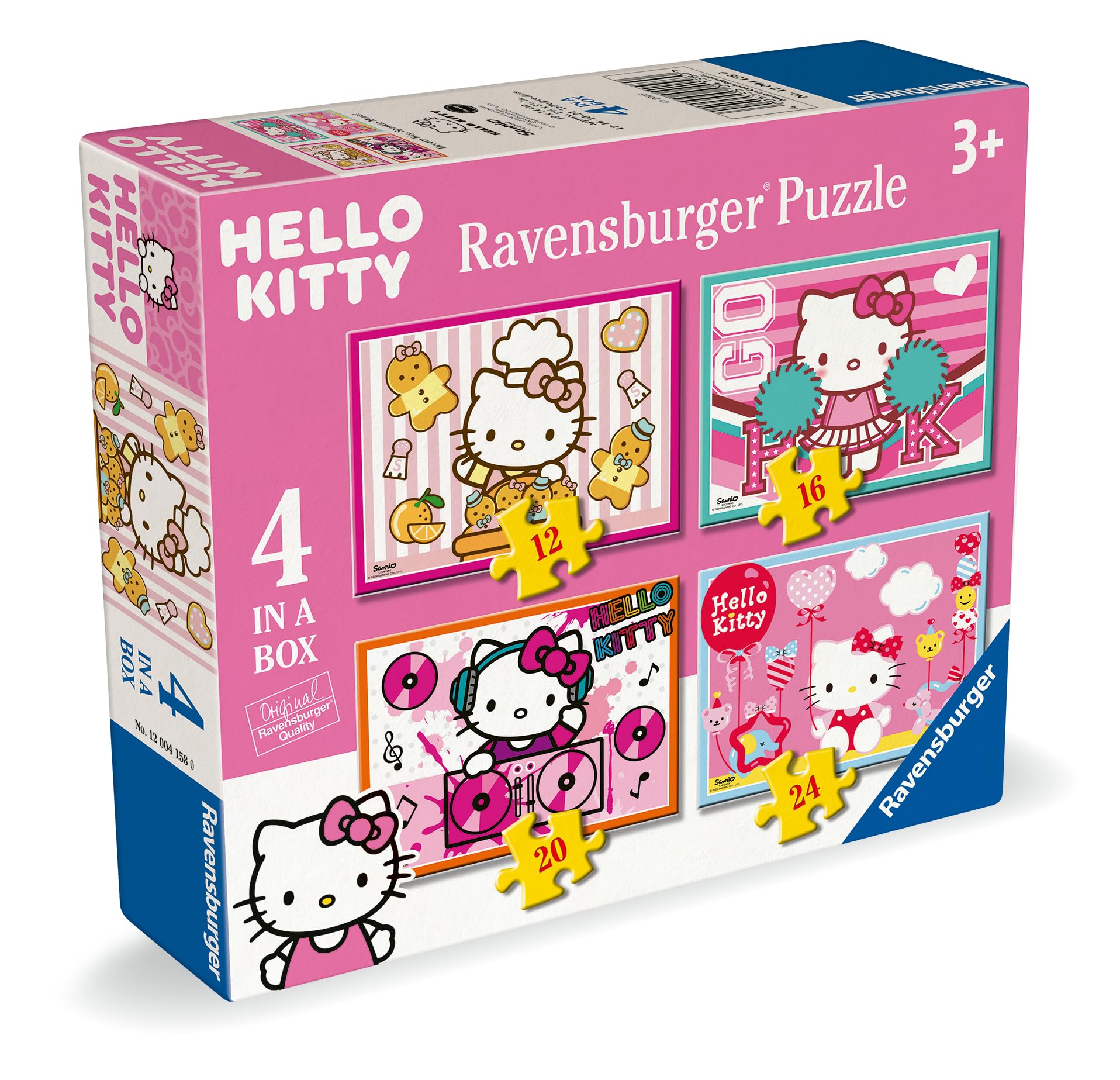 Ravensburger Hello Kitty 4 in a Box Jigsaw Puzzles - 12, 16, 20, 24 Pieces | Ages 3+ 9